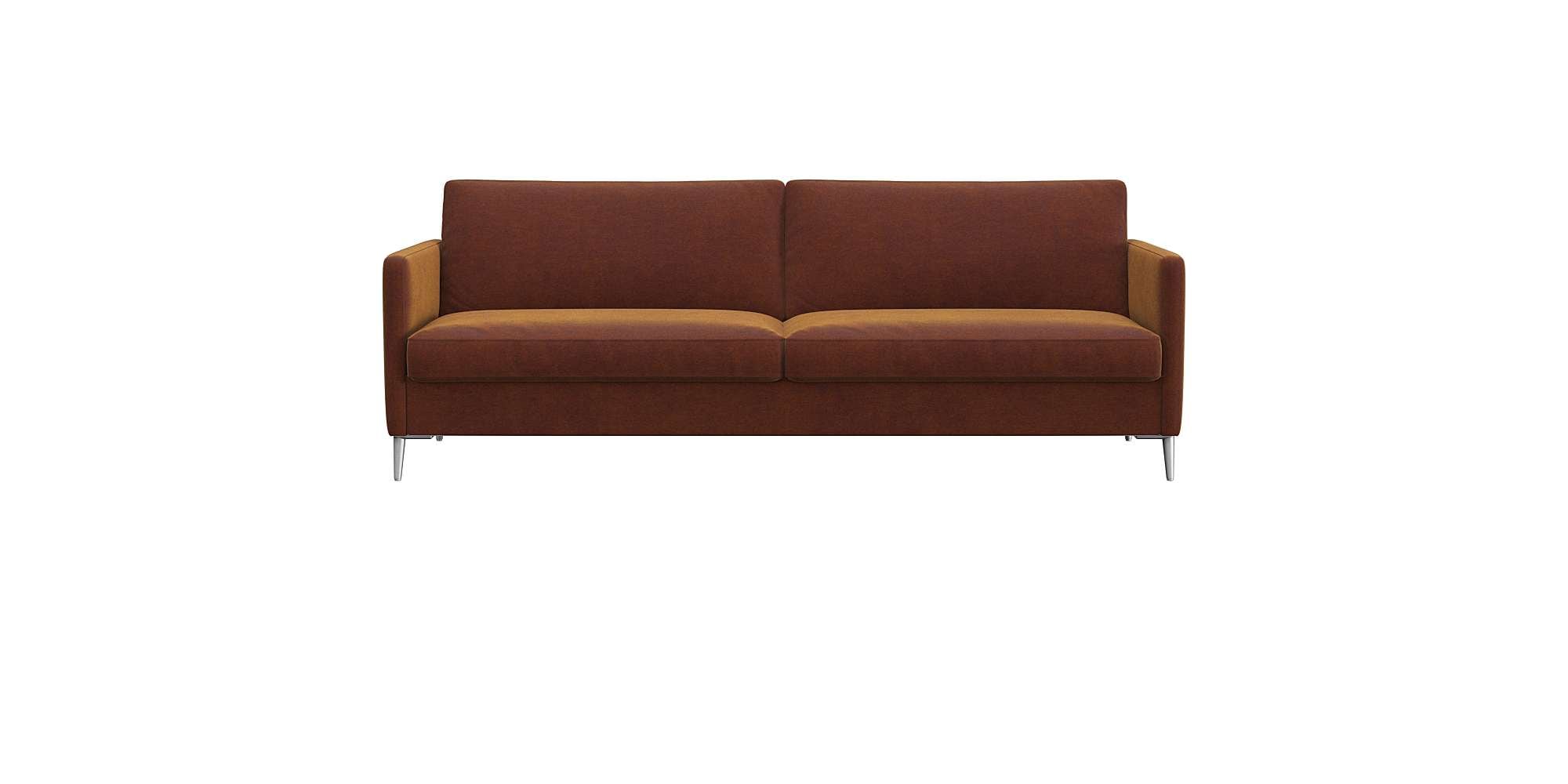 FLEXLUX 3-Sitzer "Fiore, super Sitzkomfort durch Kaltschaum im Sitz" schmale Armlehnen, Füße Alu