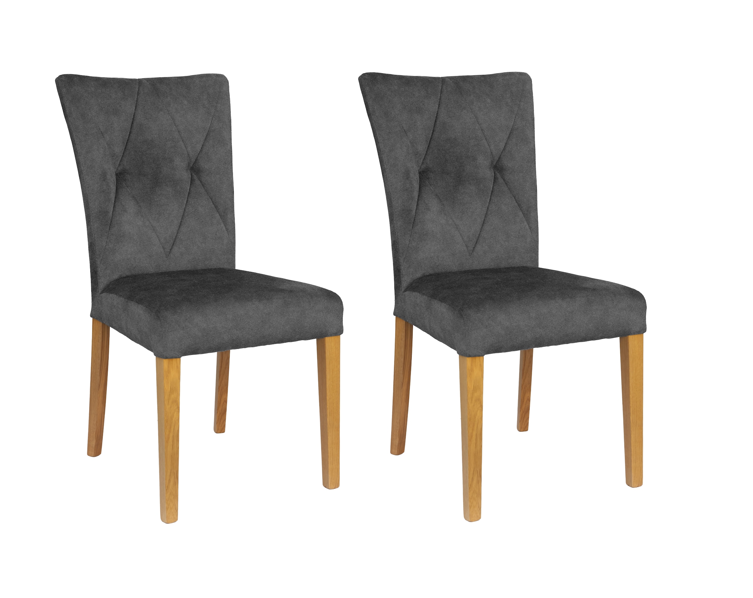 Home affaire 4-Fußstuhl "Diamond" (Set) 2 Stk.Sitz und Ruecken gepolstert günstig online kaufen