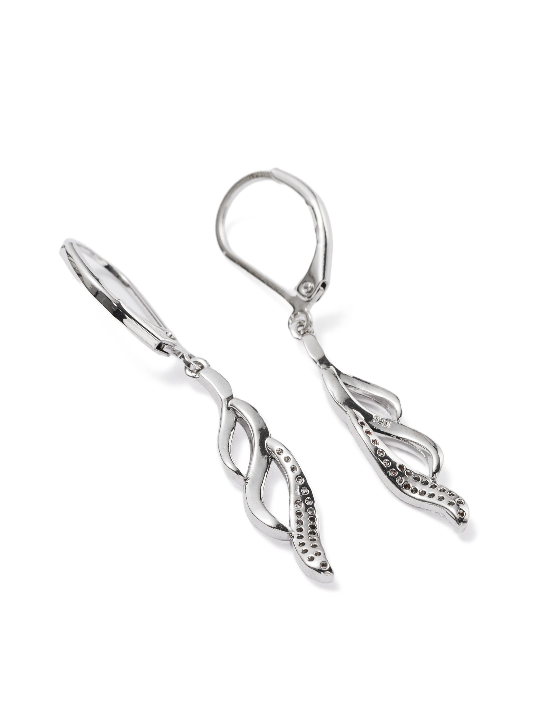 Aniston JEWELRY & WATCHES Paar Ohrhänger »Schmuck Geschenk Kupfer Ohrschmuck Ohrringe wellenförmig« Made in Germany - mit Glasstein