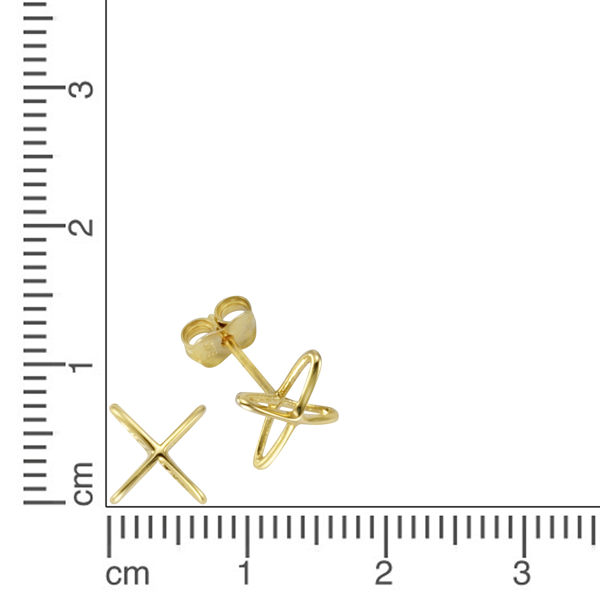 CELESTA Paar Ohrstecker »375 Gold Kreuz«