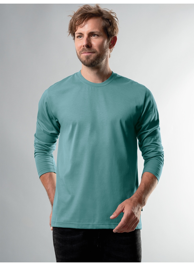 Trigema T-Shirt "TRIGEMA Langarmshirt aus 100% Baumwolle" 1 Stk. tlg. günstig online kaufen