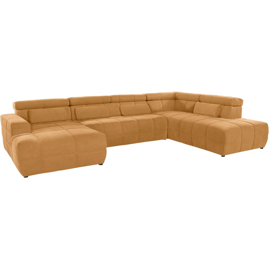DOMO collection Wohnlandschaft »Brandon«, mit Kopfteilverstellung, wahlweise Sitztiefenverstellung, auch in Cord