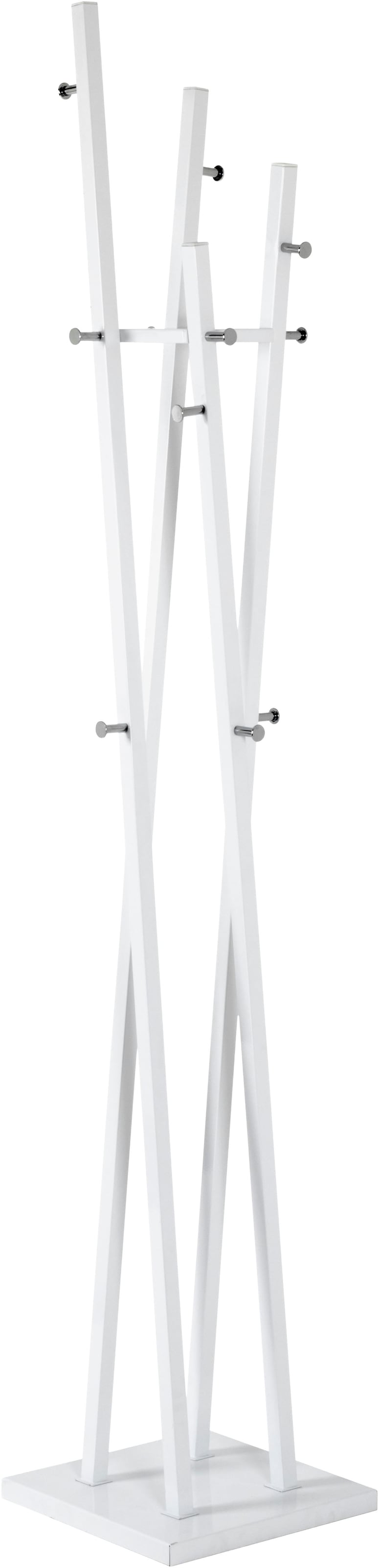 HAKU Garderobenständer »Kleiderständer, Standgarderobe« quadratisch - aus Metall Weiß - B/T/H 35/35/192 cm