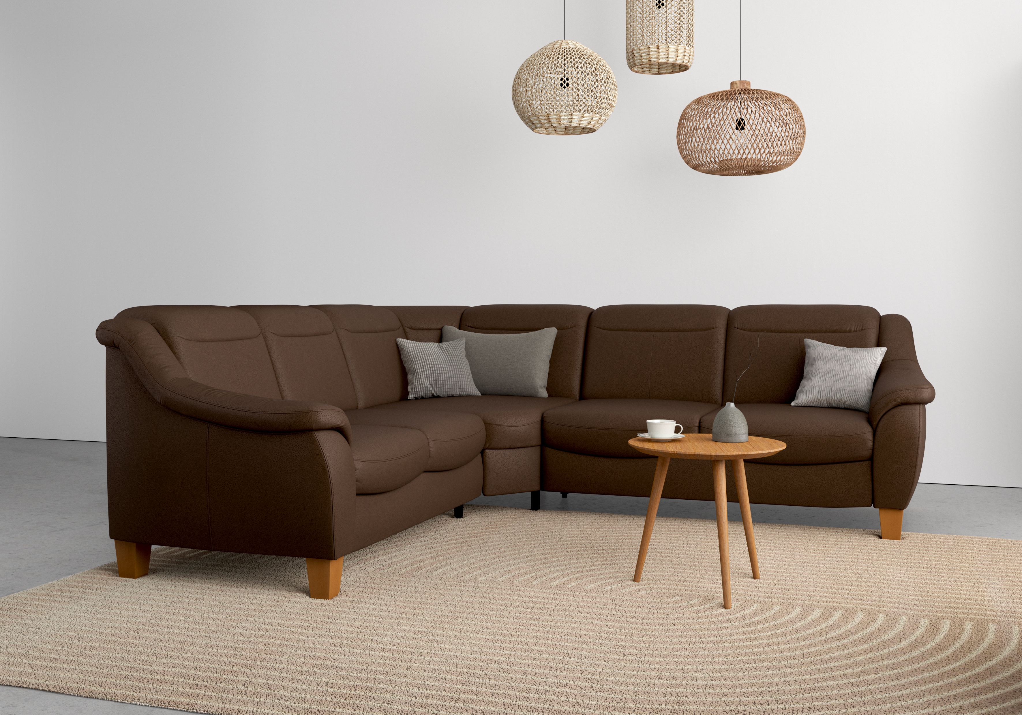 OTTO home Ecksofa "Caldera L-Form" Federkern, optional Kopfteilverstellung, Schlaffunktion & Bettkasten