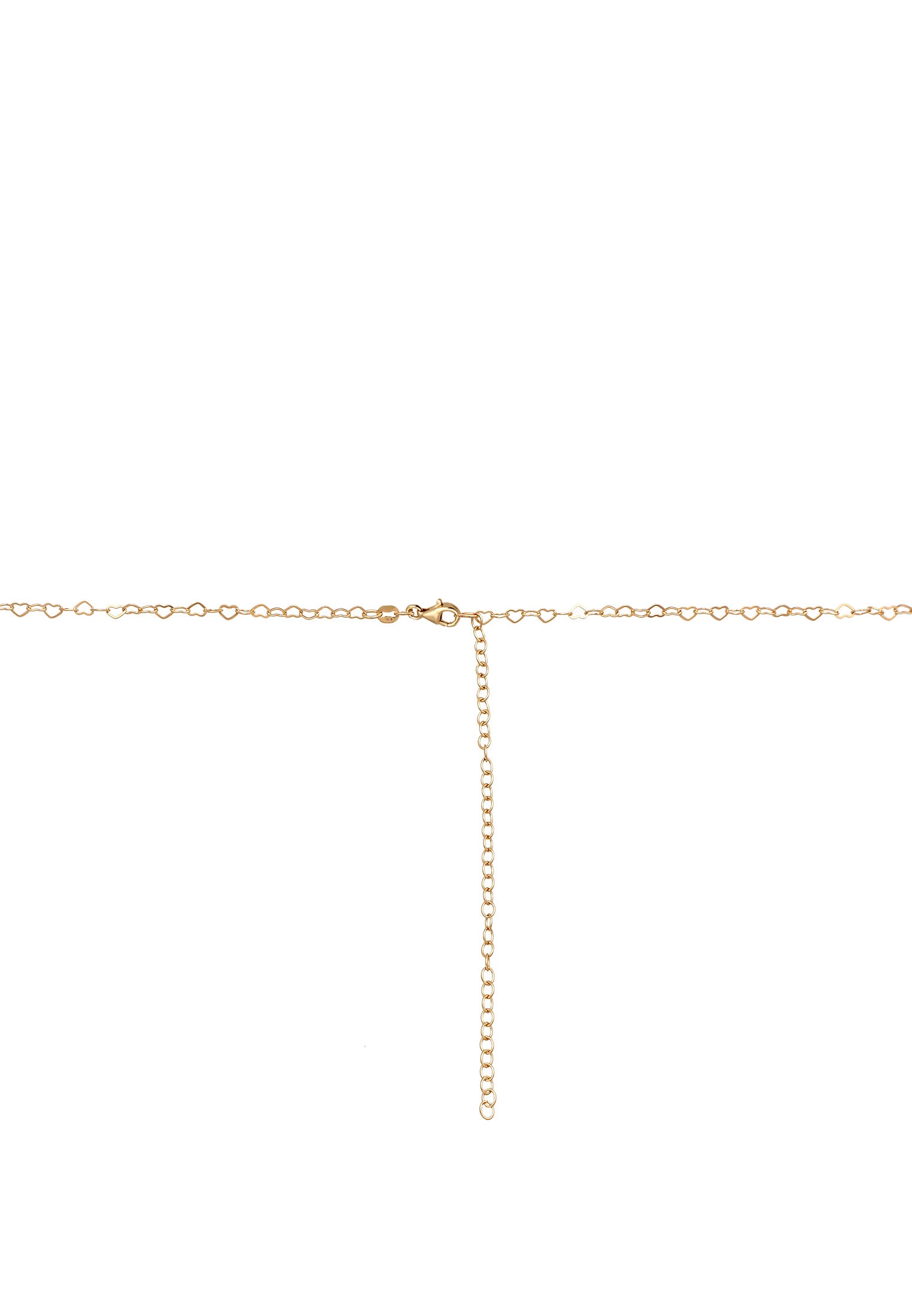 Elli Bauchketten und Fußketten Set »Schmuckzubehör Taillenkette Body Chain Herz 925er Silber vergoldet« ()