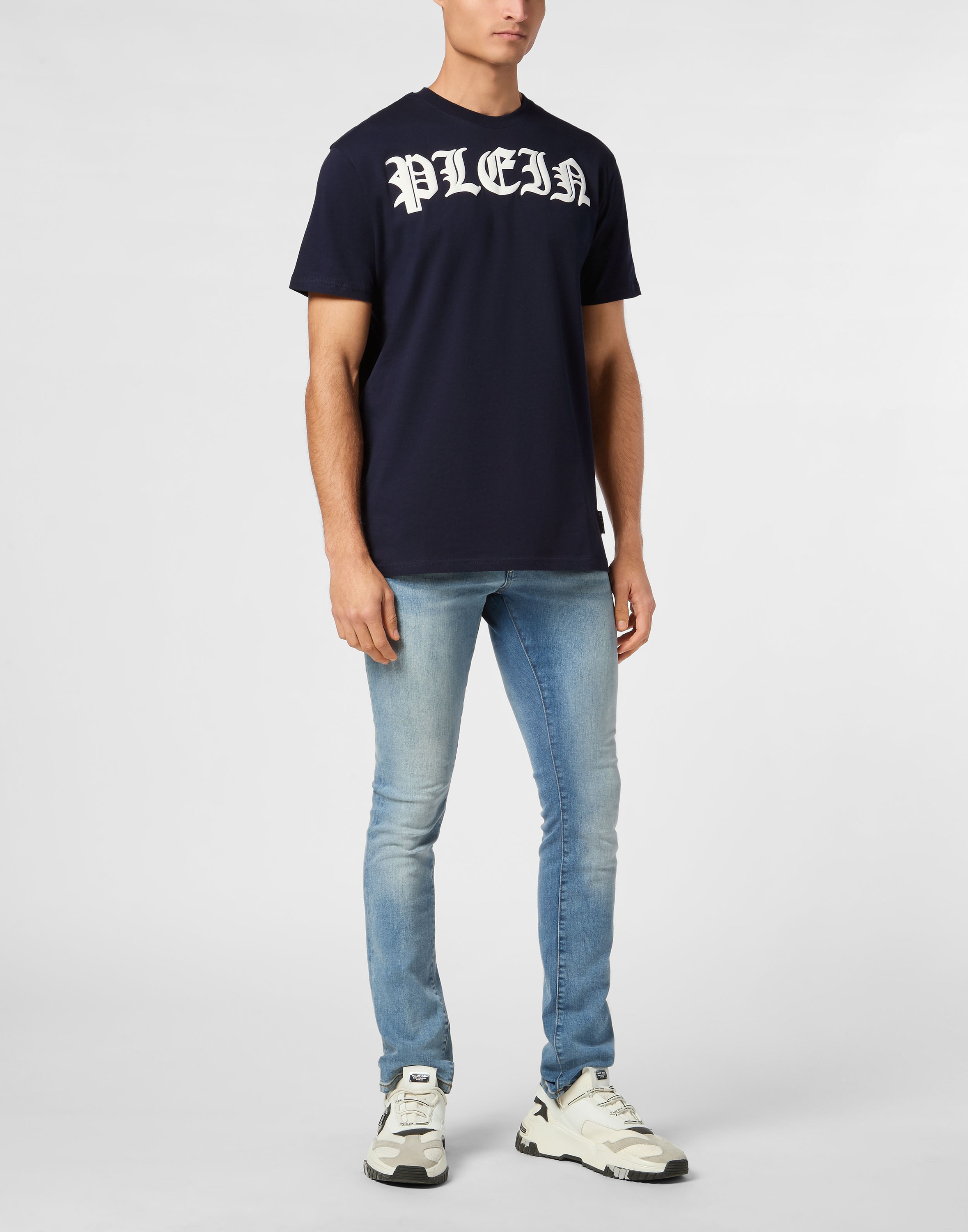 T-Shirt PHILIPP PLEIN "Gothic Plein", Jungen, Gr. M, 24, navy, Obermaterial: 100% Baumwolle, Shirts T-Shirt 2