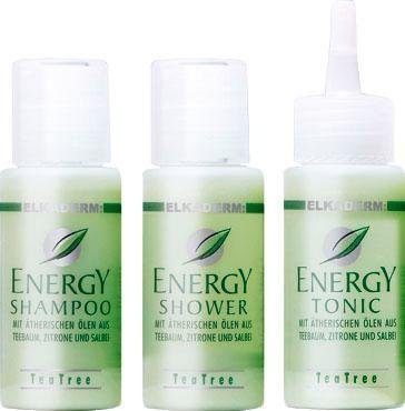 Haarpflege-Set Energy Tea Tree Mini-Set, Set 3-tlg., Shampoo, Duschgel und Haartonic