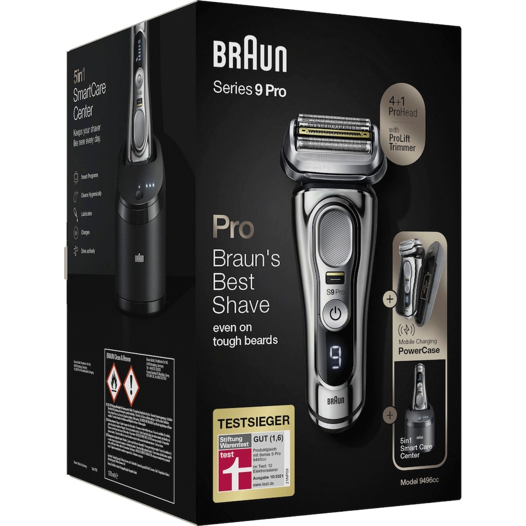 Braun Elektrorasierer »Series 9 Pro 9496cc«, 5-Stufen-Reinigungs- und Ladestation, 1 St. Aufsätze