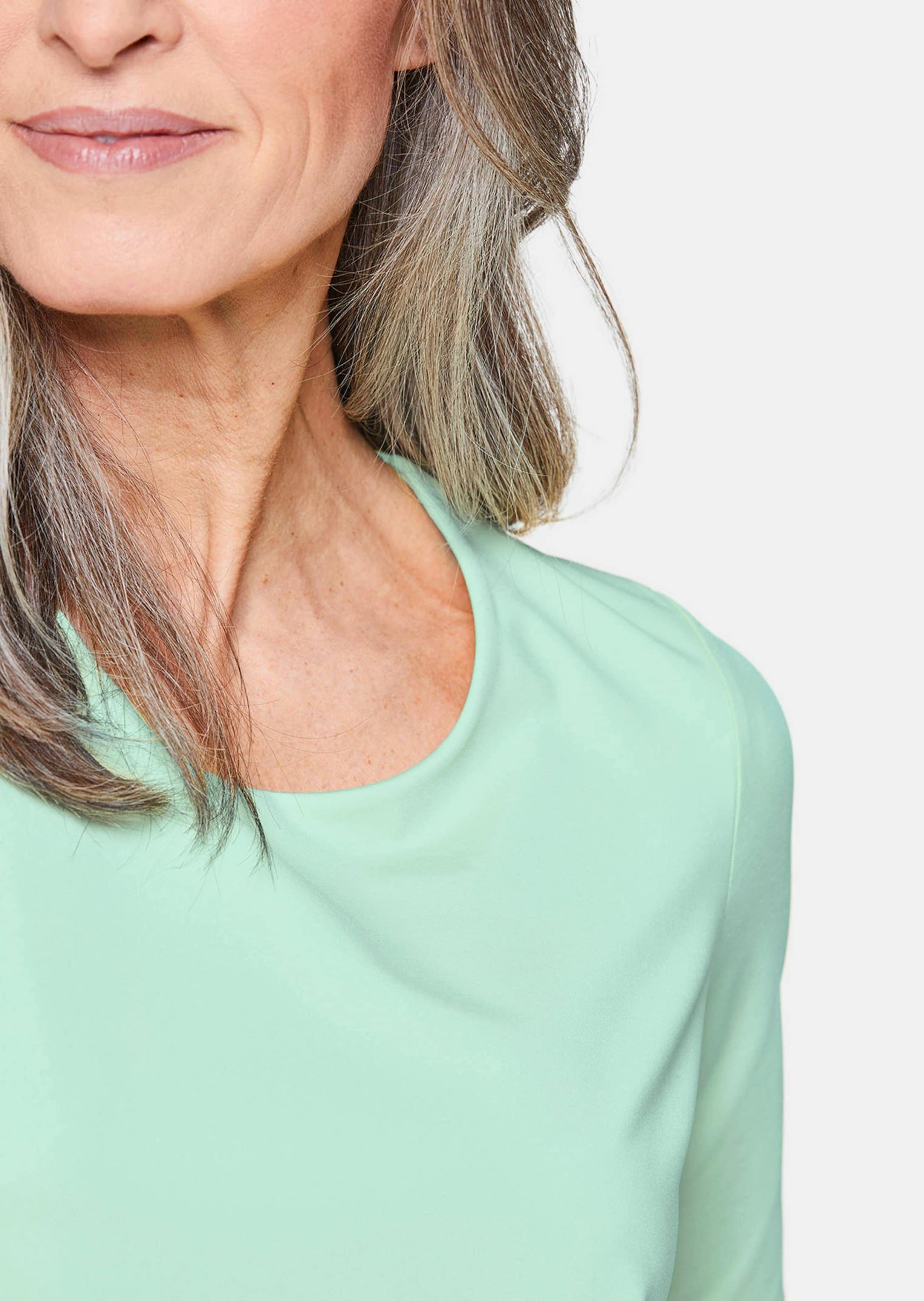 GOLDNER Langarm-Poloshirt »Shirt Gepflegtes Shirt in formstabiler Ware«