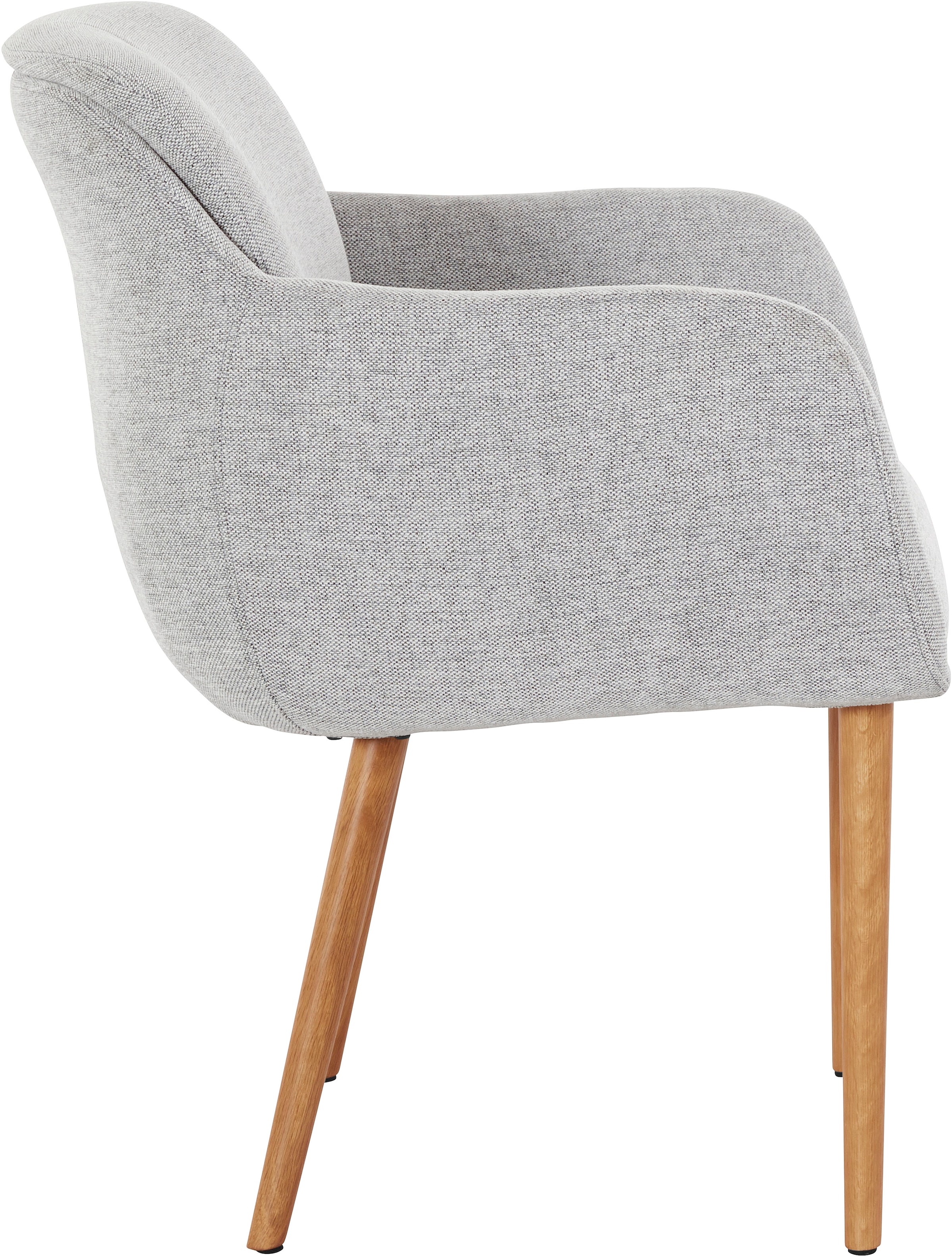 LeGer Home by Lena Gercke Esszimmerstuhl »Donnica, TOPSELLER!«, Webstoff, pflegeleichter Webstoff, eine Eiche massiv, Schalenstuhl
