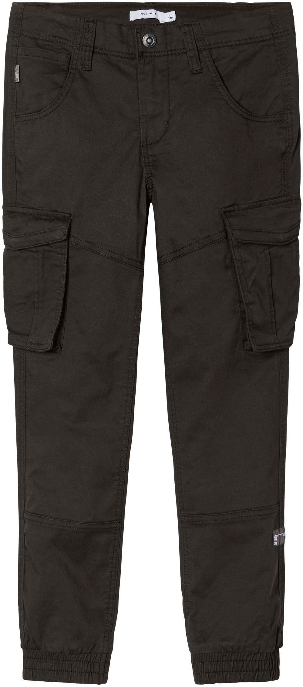 Thumbnail - Name It Cargohose "NKMRYAN – für Jungen mit verstellbarem Bund und Stretchkomfort" unifarben, casual, regular fit, Twill