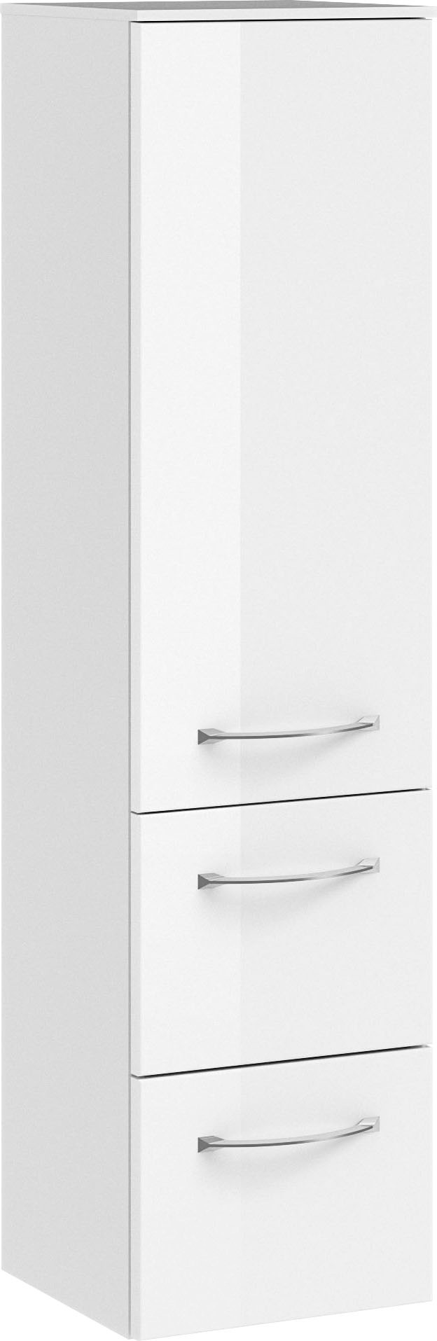 Saphir Badmöbel-Set »6005 Sprint 3-teilig, Keramik-Waschtisch mit LED-Spiegelschrank«, (4 St.), Midischrank, inkl. Türdämpfer, 4 Türen, 4 Schubladen, Bad-Set