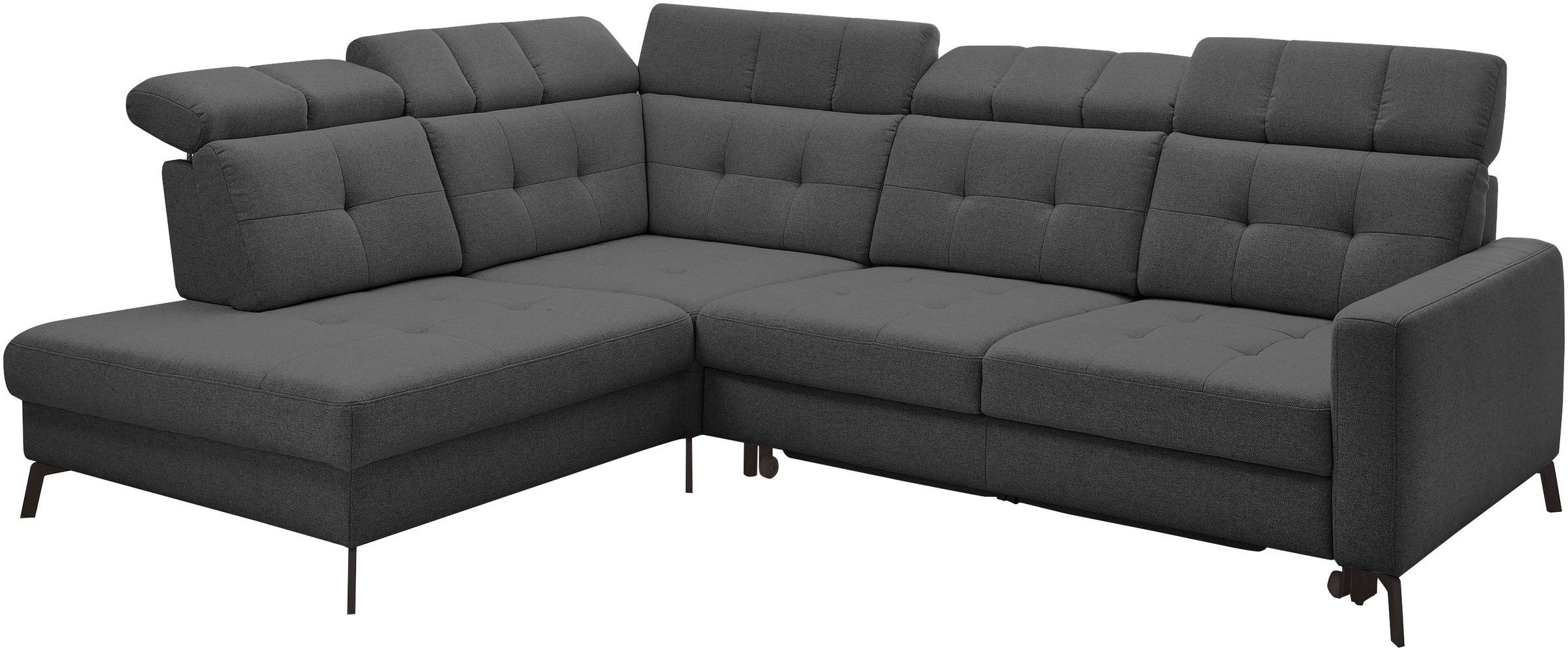 Musterring Ecksofa »MR 4615«, mit Kopf- und Rückenverstellung, Metallfuß schwarz, Maße 272 x 214 cm