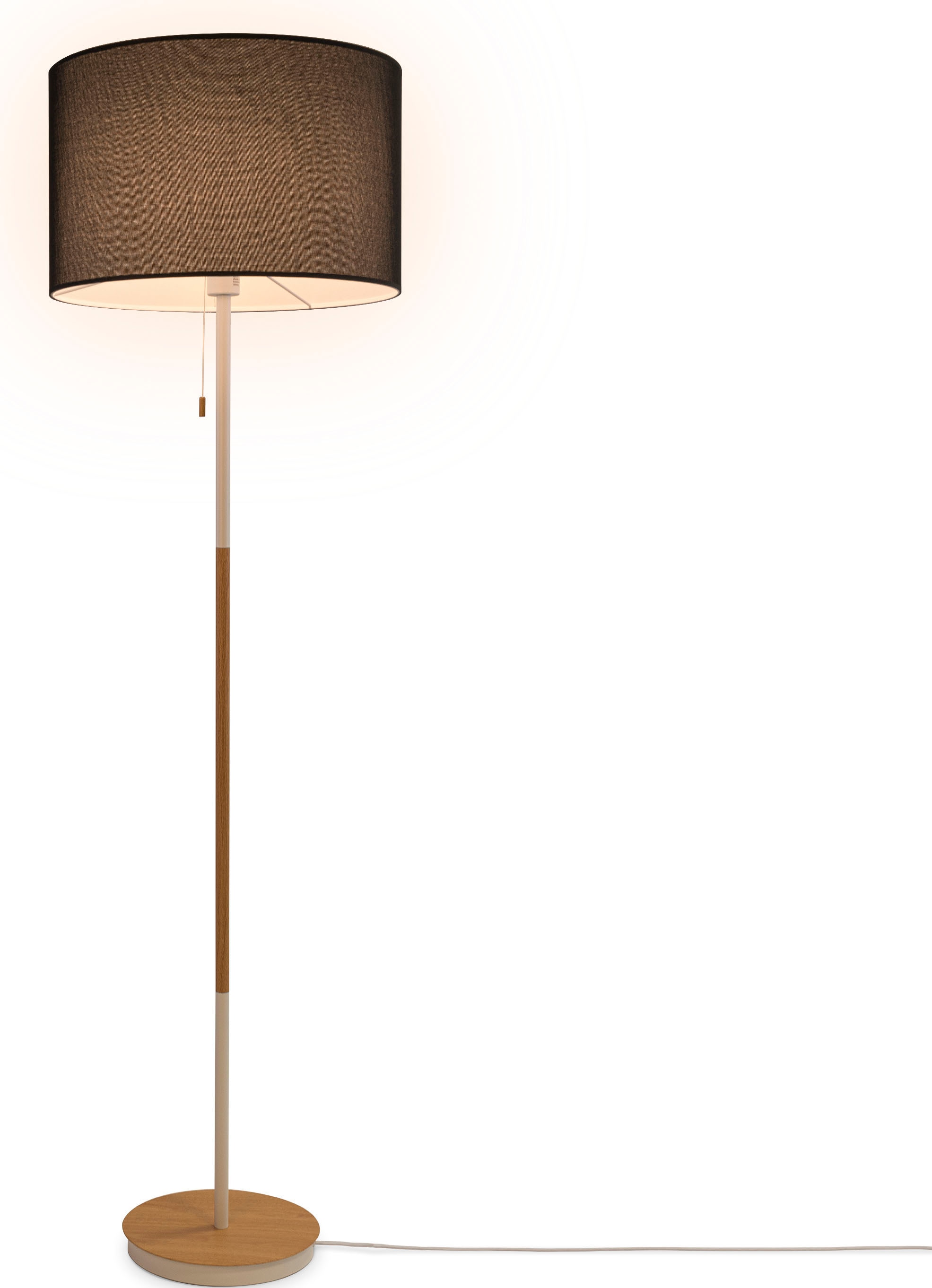 Paco Home Stehlampe »EK CA UNI COLOR«, Leuchtmittel E27 | ohne Leuchtmittel, Stoffschirm Wohnzimmer Skandi Standleuchte E27 Einfarbig Stofflampe