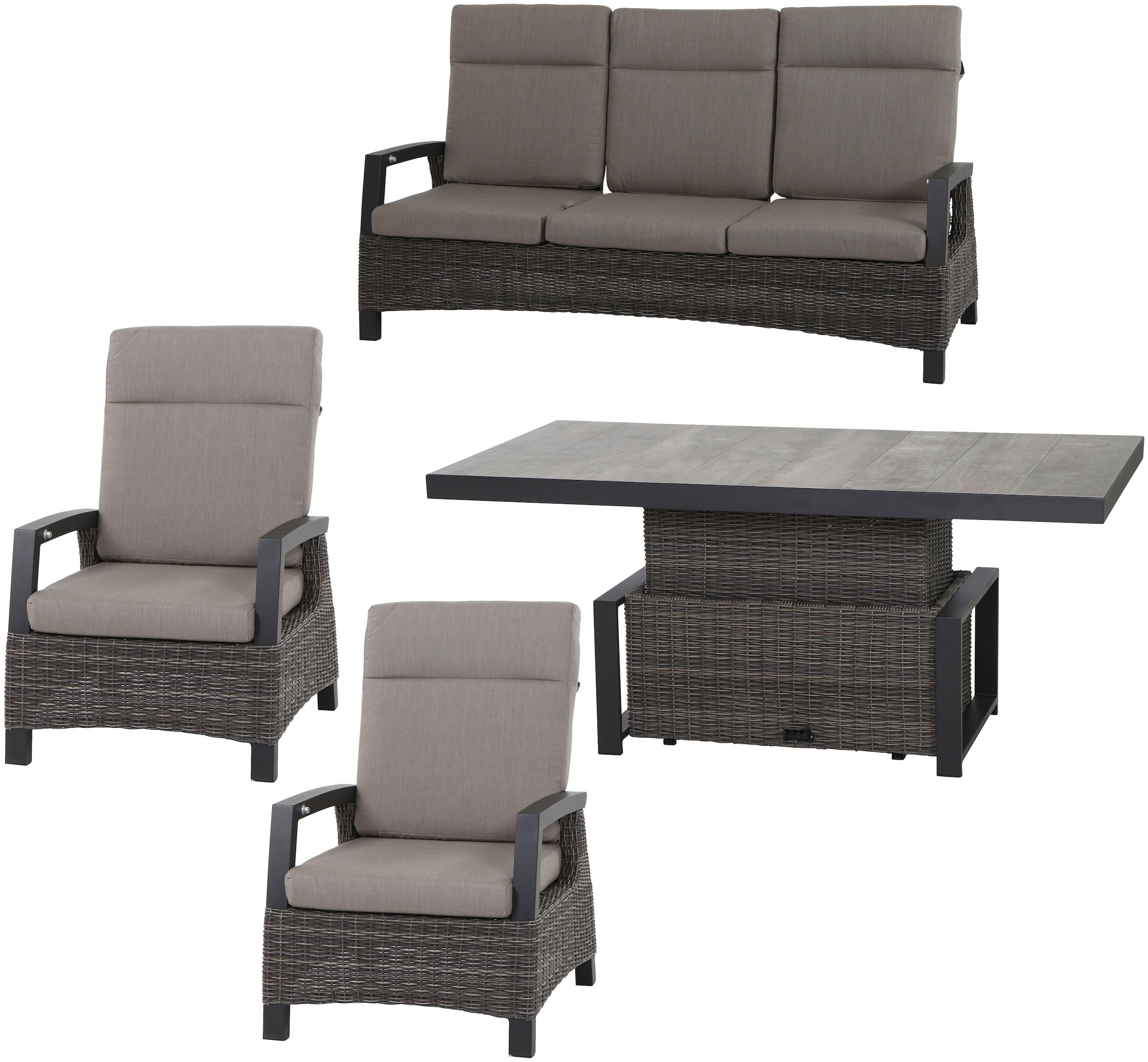 Siena Garden Gartenlounge-Set "Corido" 4 Stk. tlg. günstig online kaufen