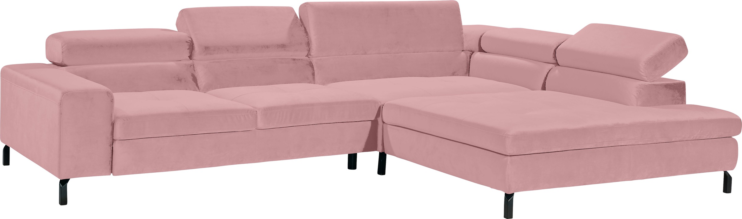 GALLERY M branded by Musterring Ecksofa »Felicia Due L-Form«, Wahlweise mit Sitzvorzug, inkl. Kopfteilverstellung, Sitzhöhe 40 cm
