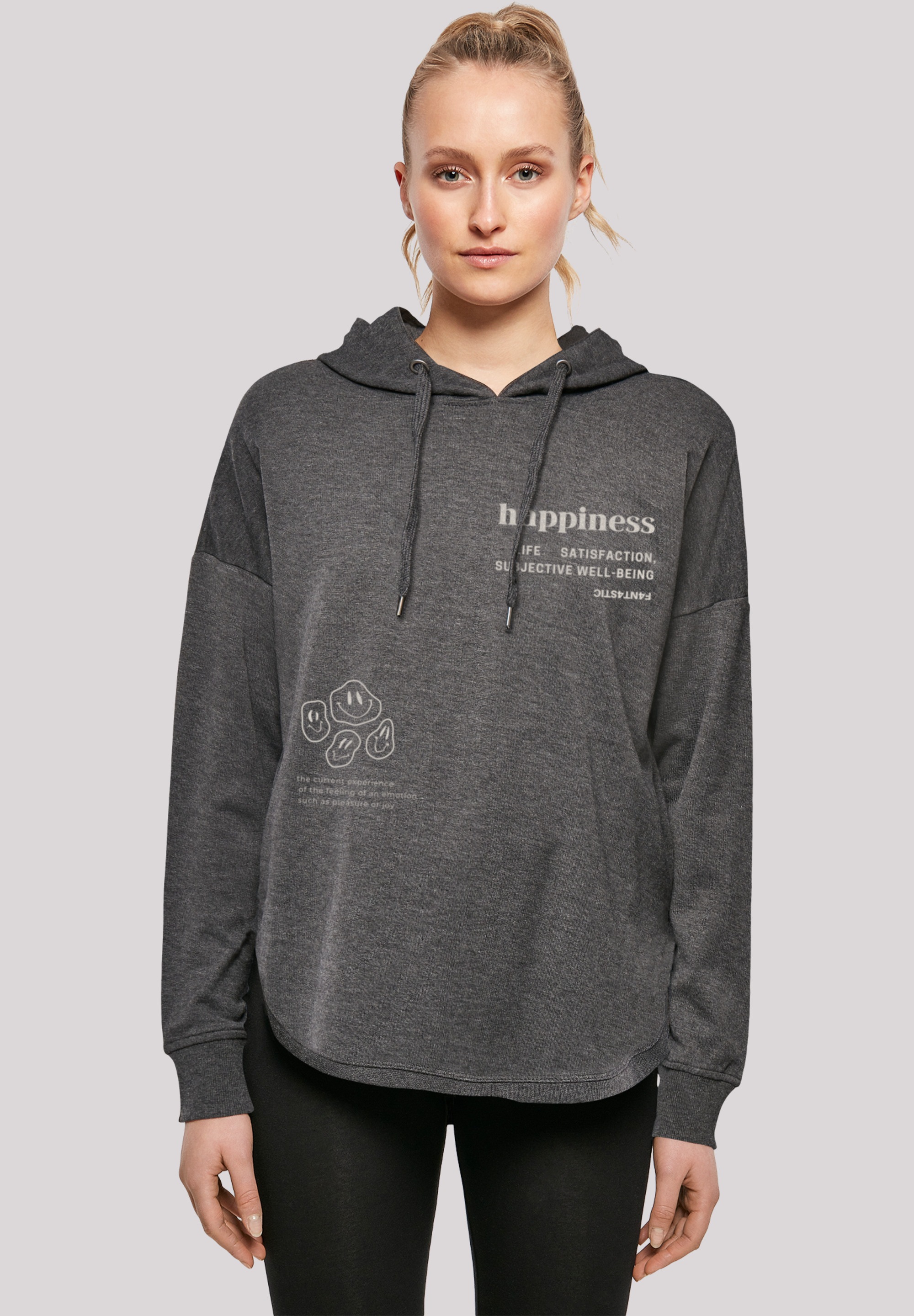 F4NT4STIC Kapuzenpullover "happiness OVERSIZE HOODIE", Print