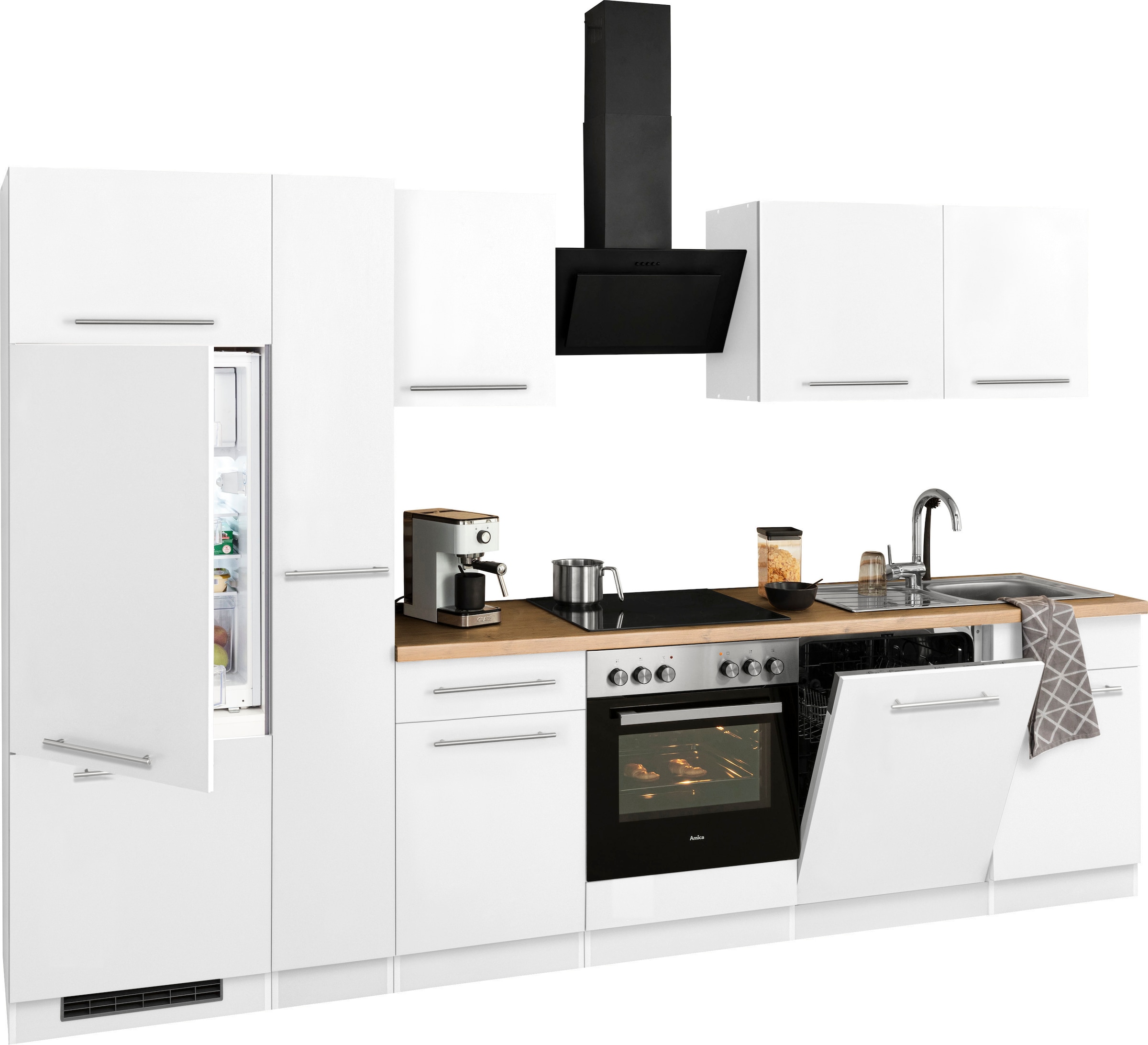 wiho Küchen Küchenzeile »Unna« ohne E-Geräte, Breite 310 cm