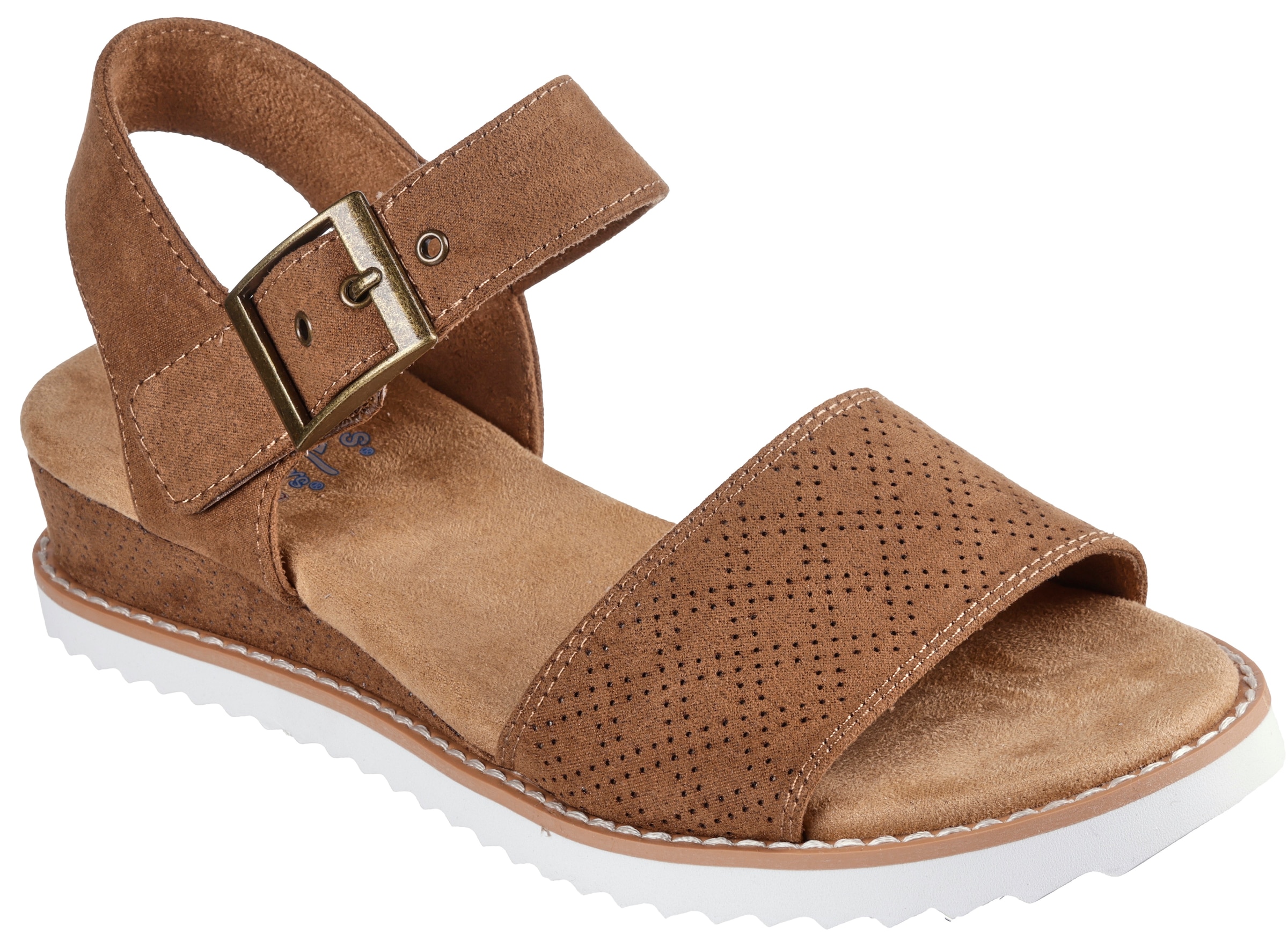 Skechers Keilsandalette »DESERT KISS«, Sandale, Keilschuh, Sommerschuh in veganer Verarbeitung