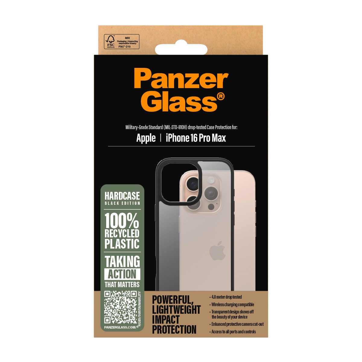 CARE by PanzerGlass Handyhülle »HardCase für Apple iPhone 16 Pro Max«, Backcover, Schutzhülle, Handyschutzhülle, Case, Schutzcase, stoßfest