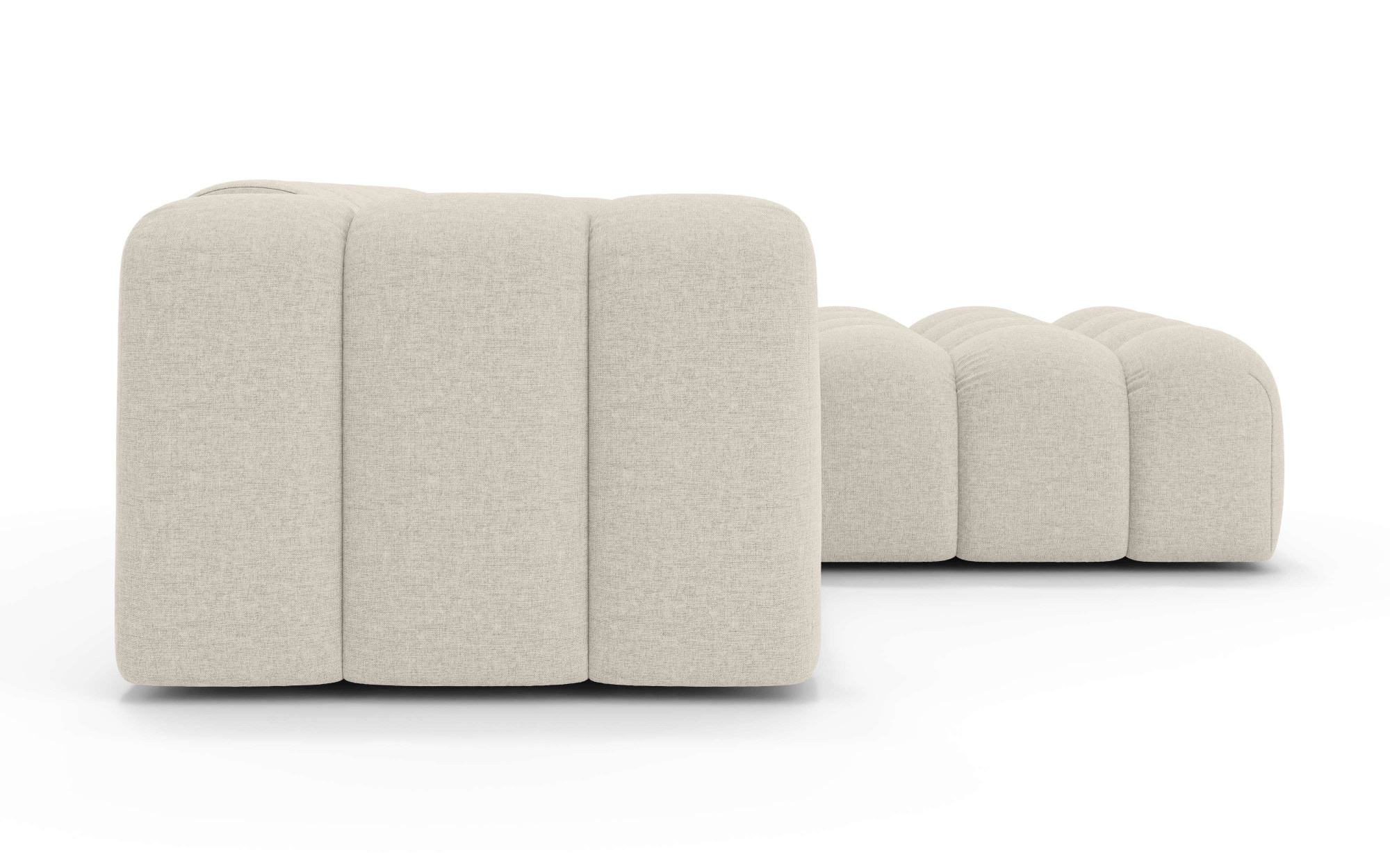 OTTO home Ecksofa »KALLIE Design-Sofa mit Wellenunterfederung, Bubble-Optik, 248/186/72cm«, moderne Steppung, hoher Sitzkomfort und modernes Design