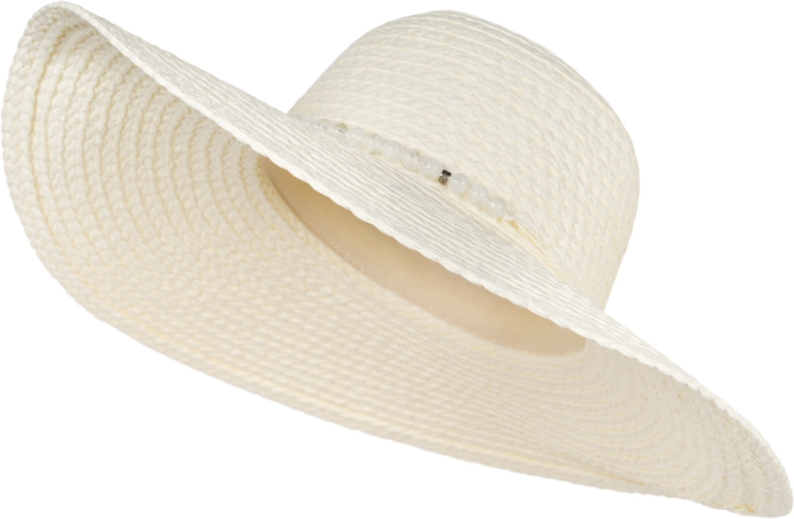 styleBREAKER Sonnenhut »Papierstroh Sonnenhut Perlen Hutband« 1 Stk.