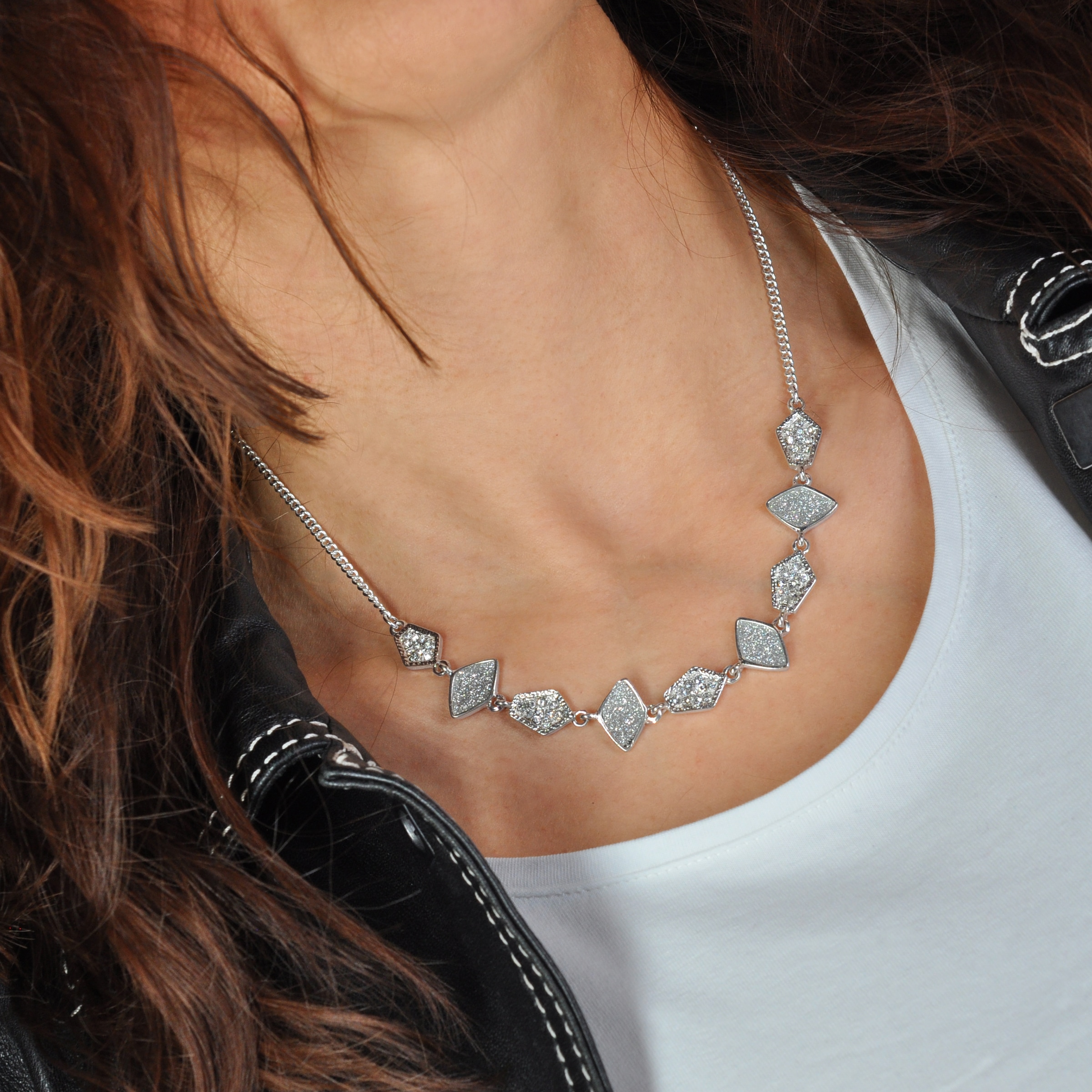 Firetti Collier »Schmuck Geschenk Glitter Collier« mit Glasstein