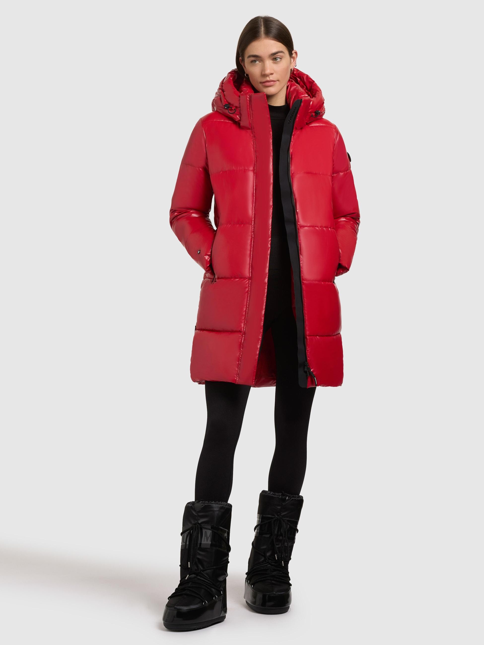 khujo Steppmantel »Haya Shiny-YM«, Wasserdichter gesteppter Damen Winter Kurzmantel