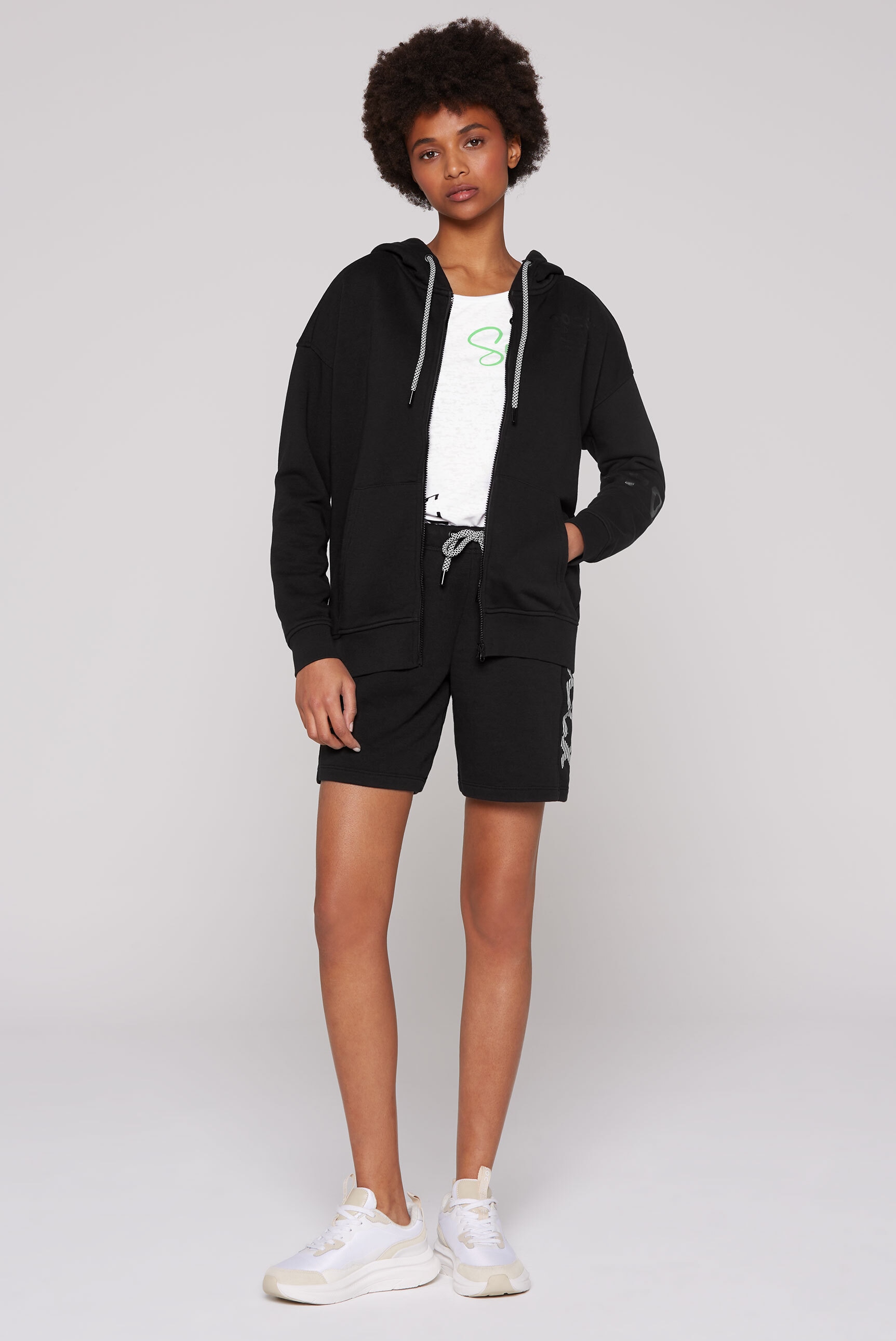 SOCCX Kapuzensweatjacke, mit Baumwolle
