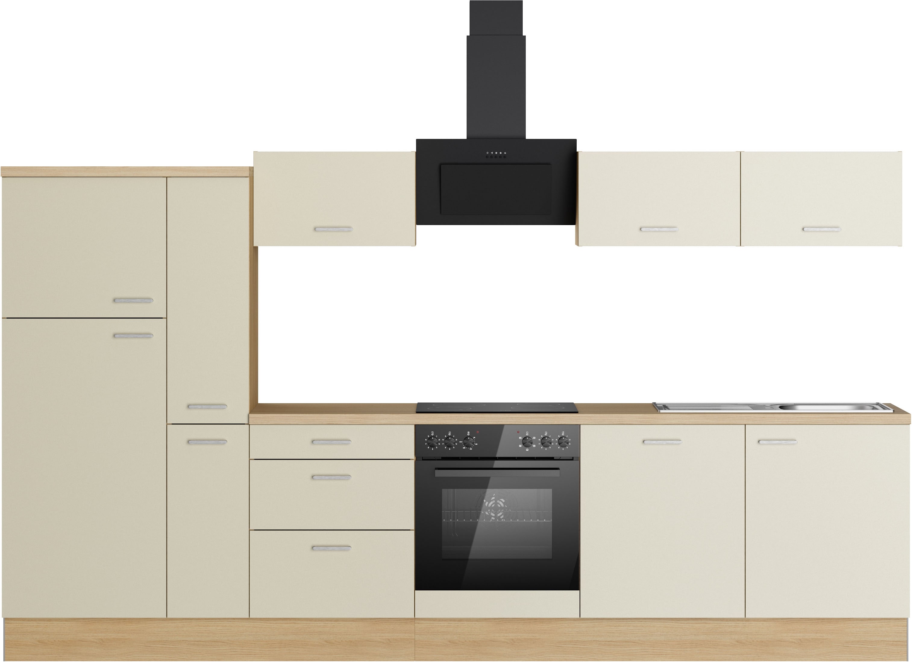 KOCHSTATION Küchenzeile "KS-Sion" Breite 330 cm, schnelle Montage mit OPTIsnap, wahlweise mit E-Geräten
