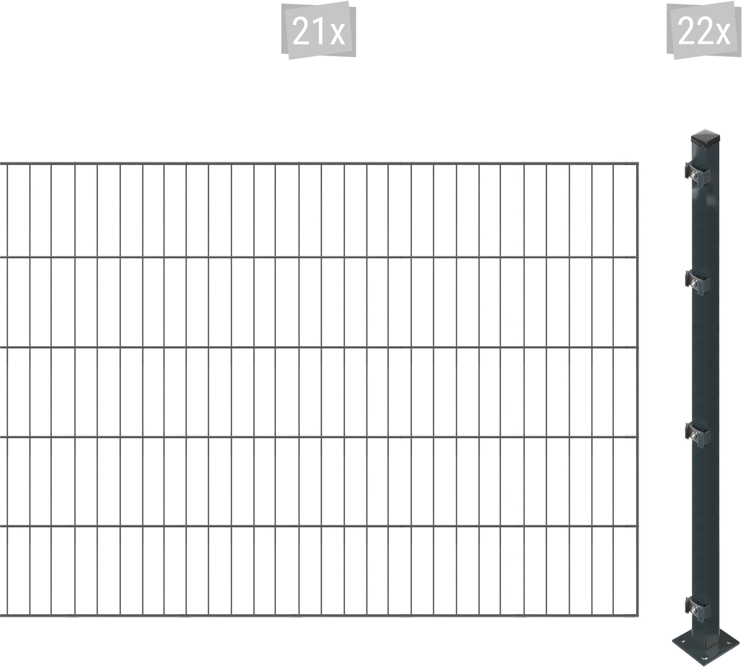 Arvotec Einstabmattenzaun "ESSENTIAL 100 zum Einbetonieren", Zaunhöhe 100 cm, Zaunlänge 2 - 60 m