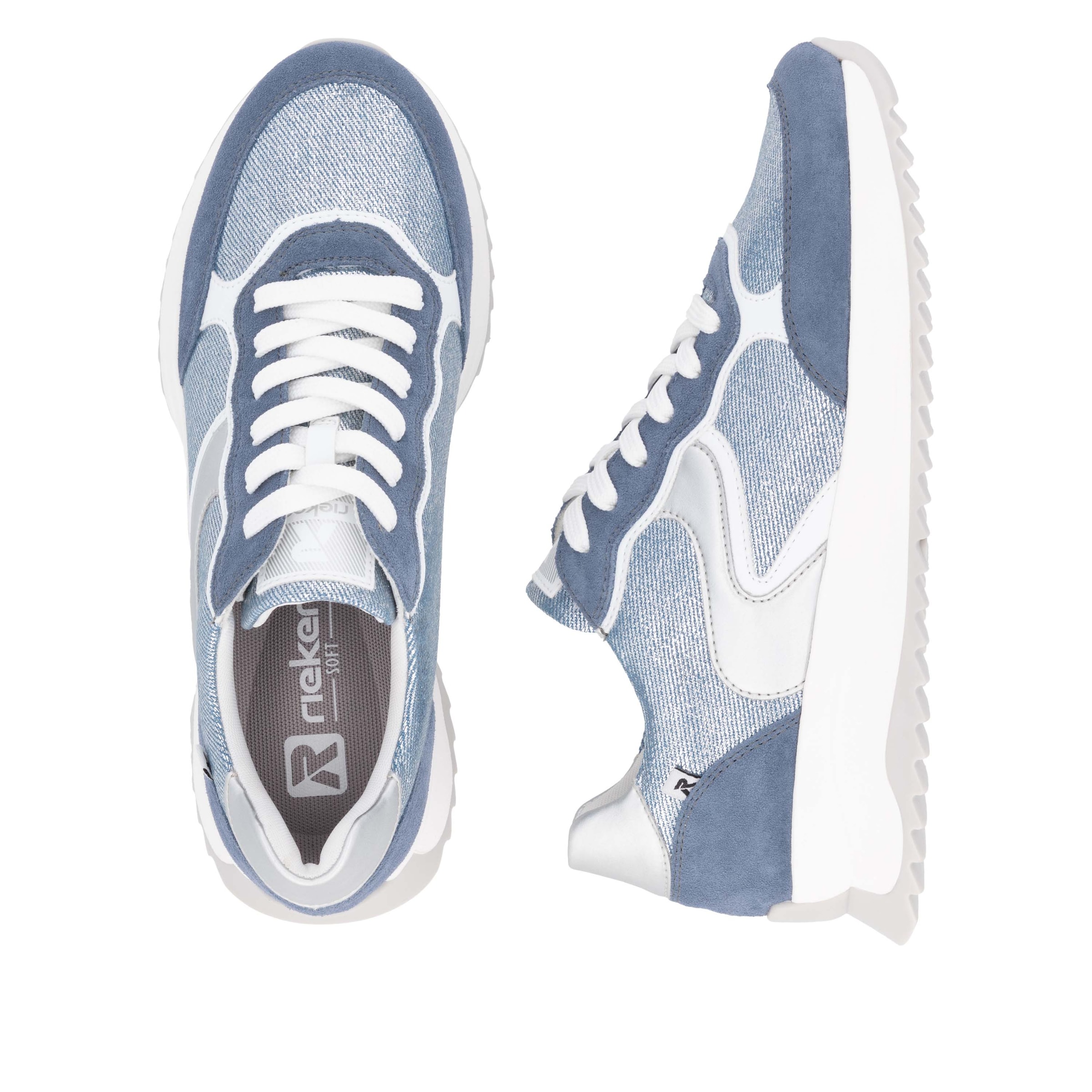 RIEKER Sport Keilsneaker, Schnürschuh, Halbschuh, Freizeitschuh im Streetwear-Style