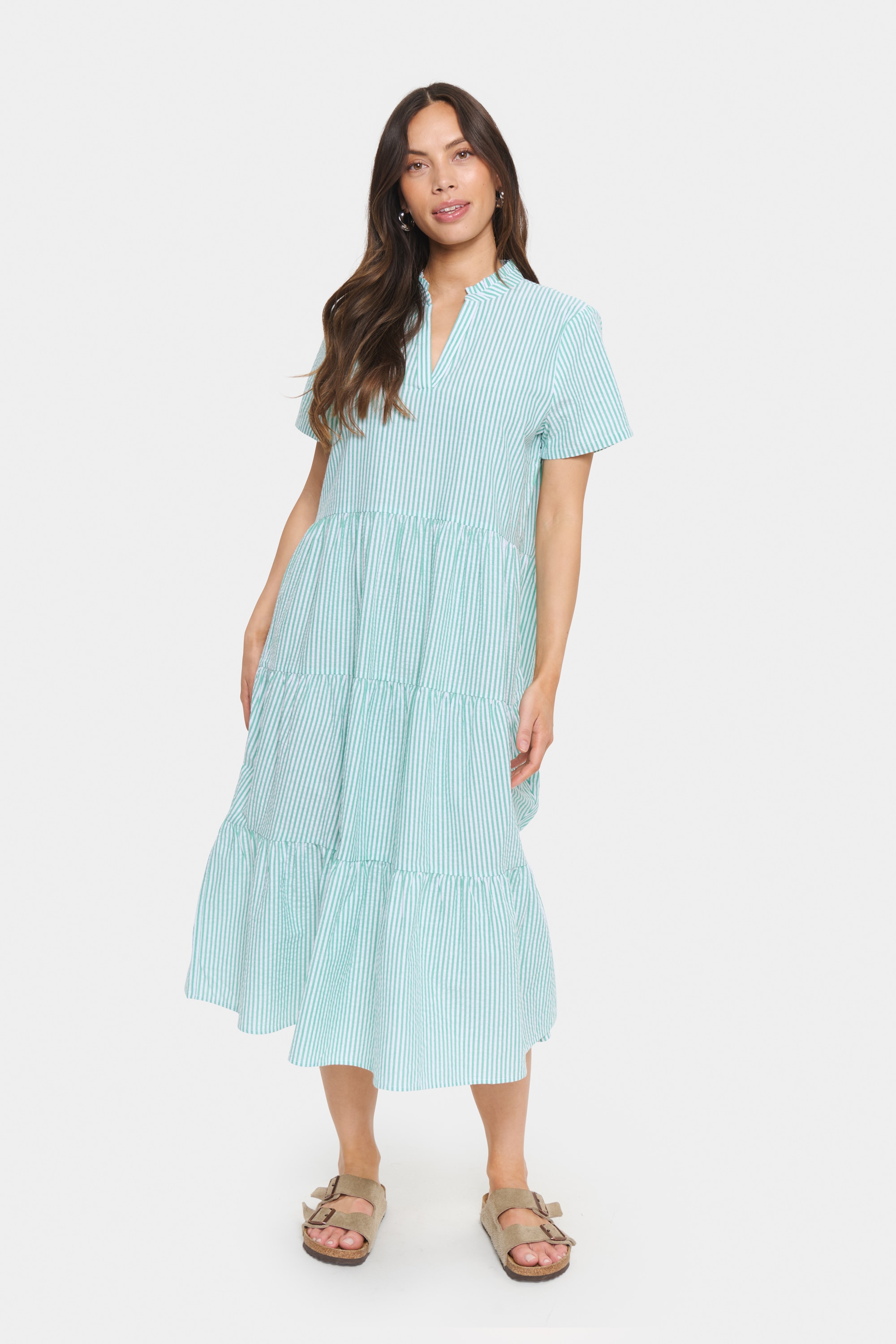 Saint Tropez Midikleid »Damen Kleid ElmikoSZ«