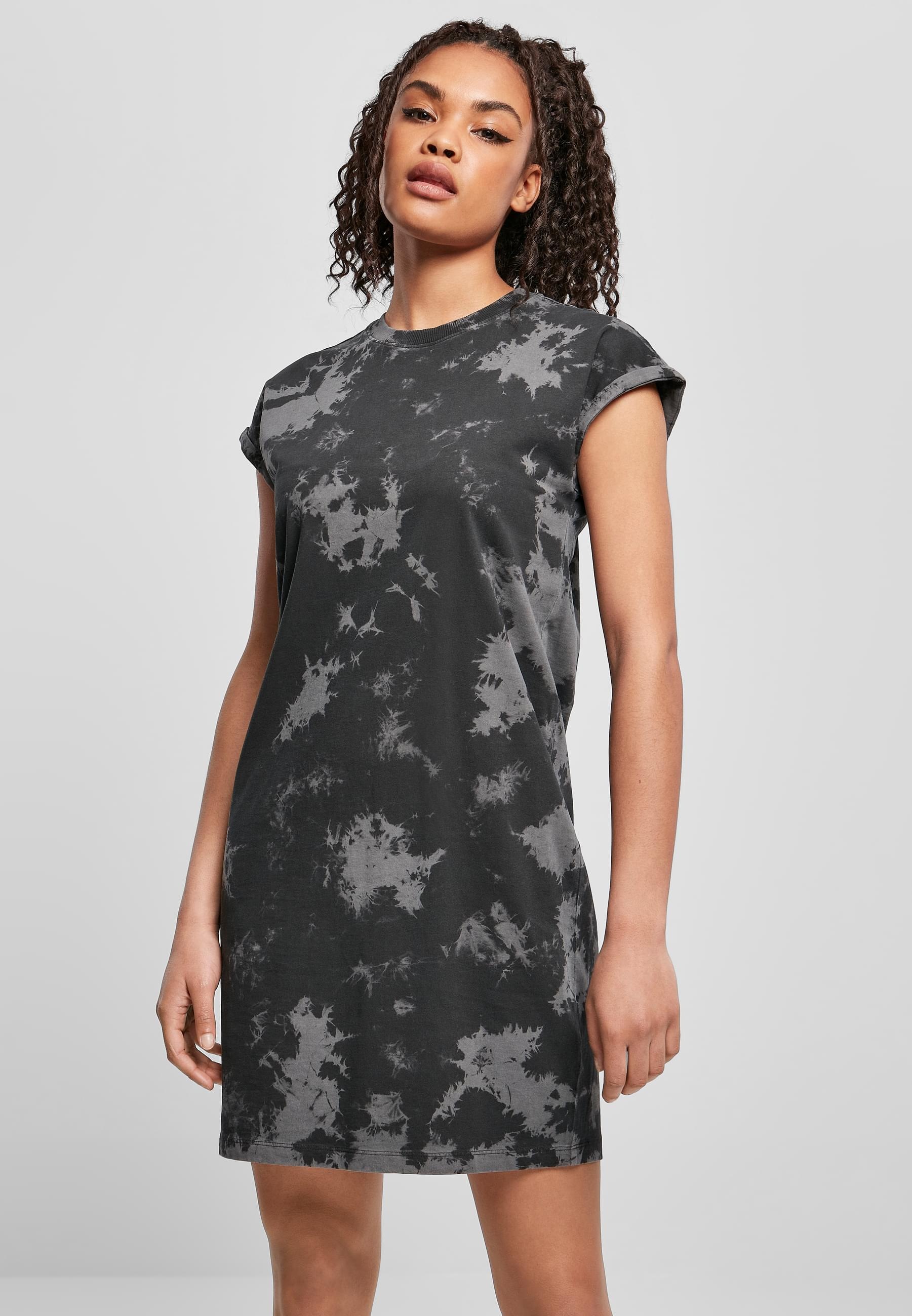 URBAN CLASSICS Shirtkleid »Urban Classics Damen Ladies Bleached Dress« 1 Stk. tlg.