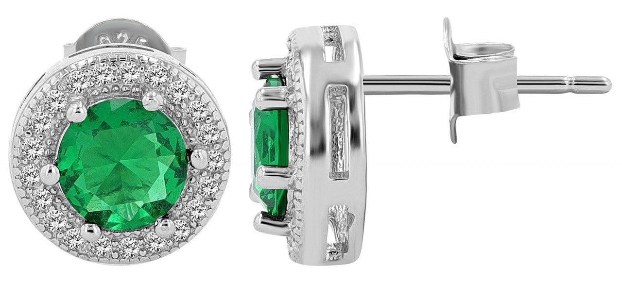 Adelia´s Paar Ohrhänger »Damen Ohrstecker aus 925 Sterling Silber und Zirkonia Ø 10 mm«