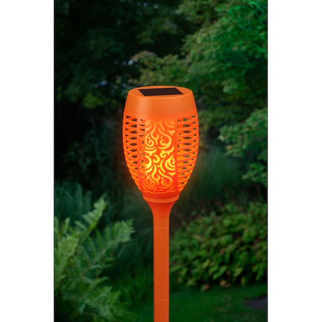BONETTI LED Gartenfackel, LED Solar Gartenfackel orange mit realer Flamme  kaufen | BAUR