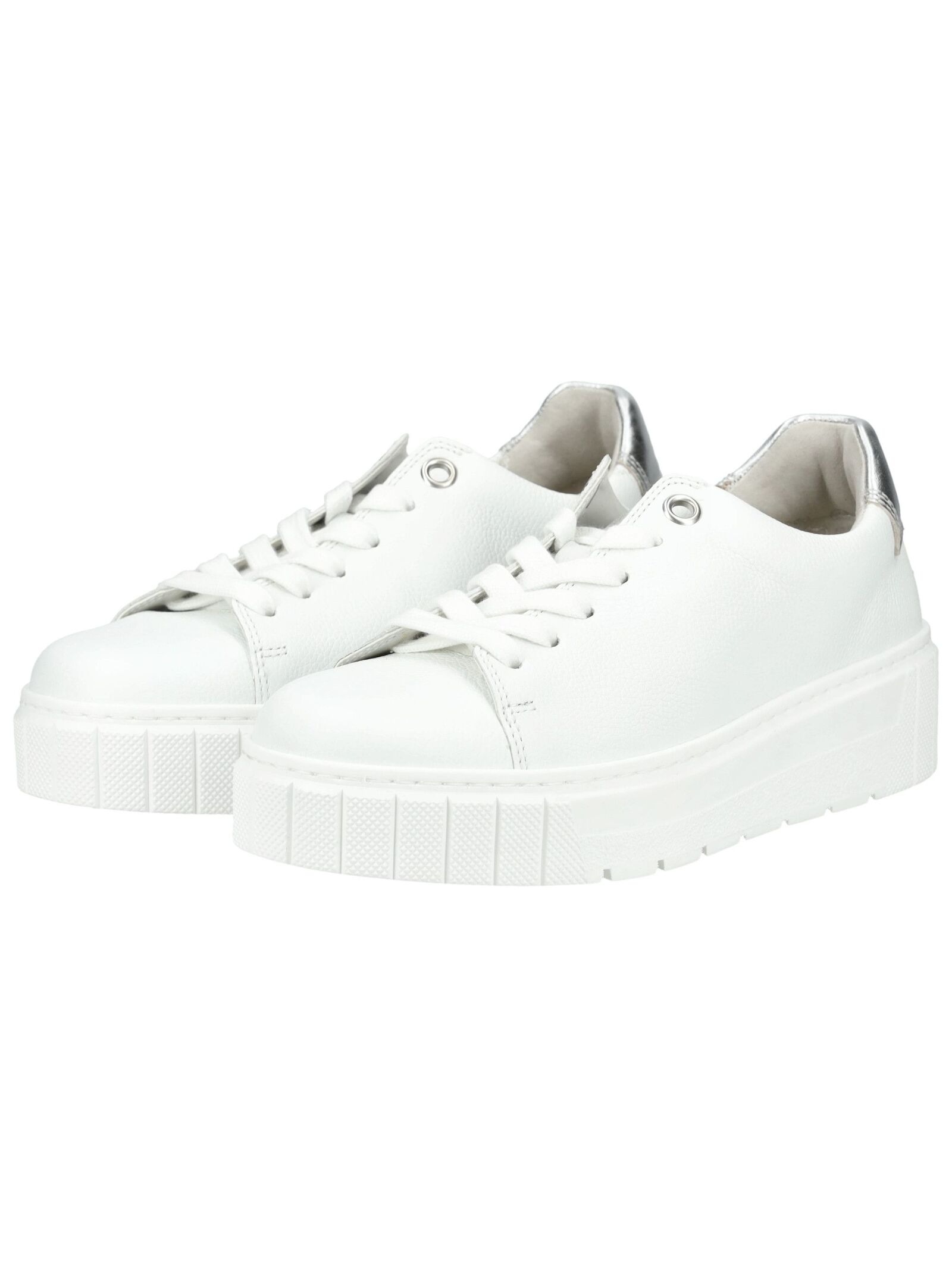Gabor Comfort Sneaker Leather Women's White/Silver Size 38 3