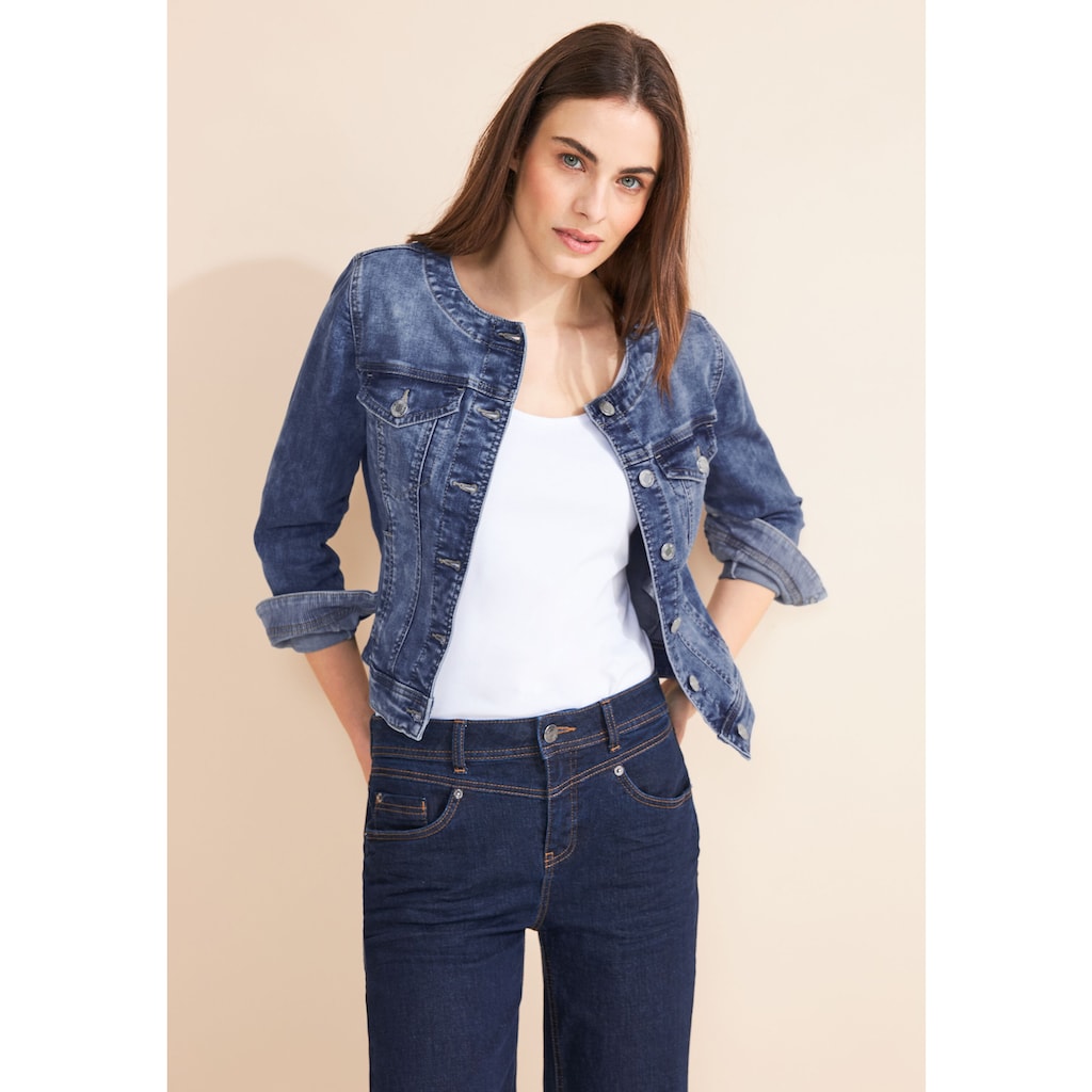 STREET ONE Jeansjacke, ohne Kapuze