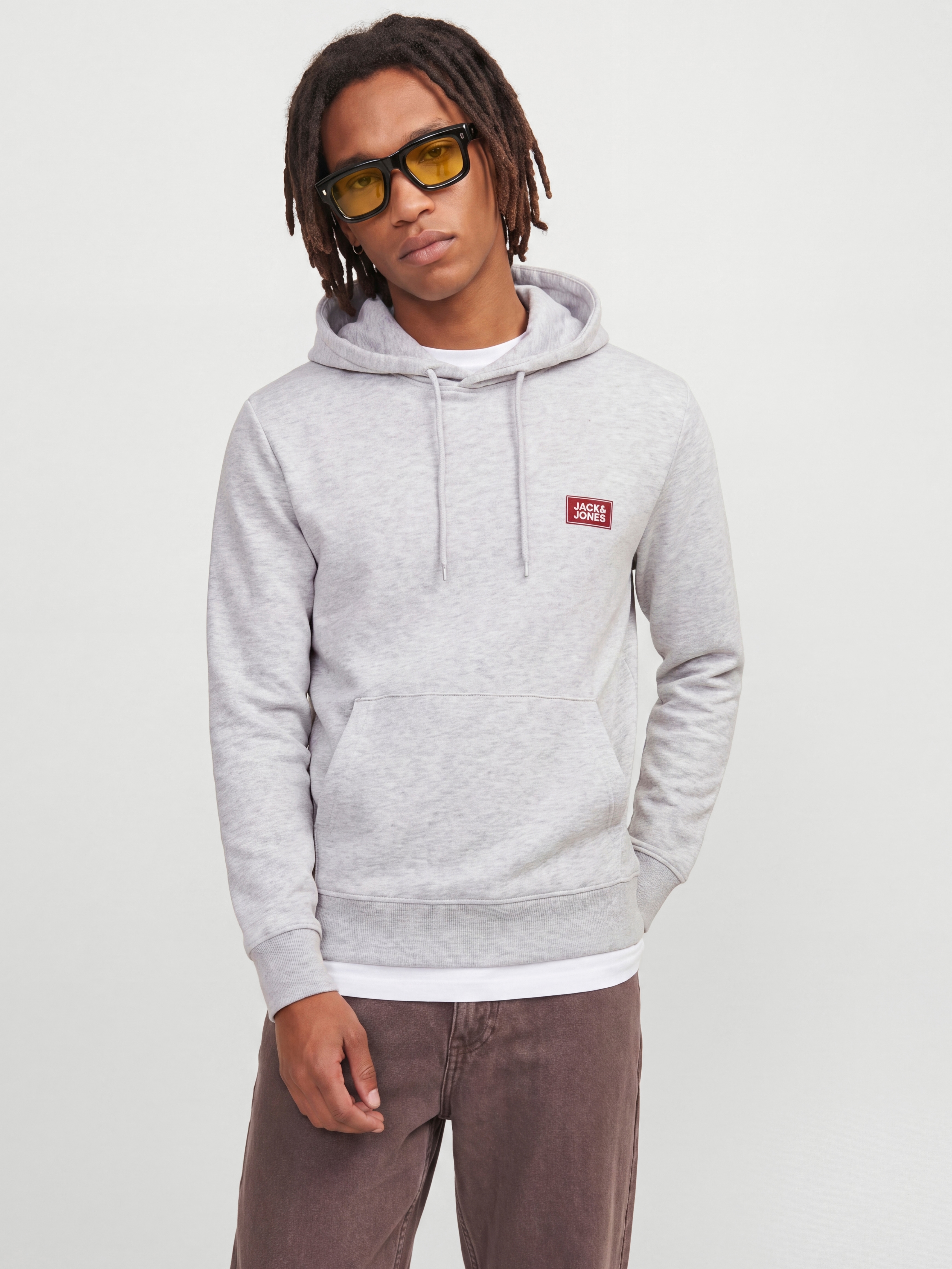 Jack & Jones Kapuzensweatshirt "JJRUSH SWEAT HOOD", Baumwollmischung, regular fit