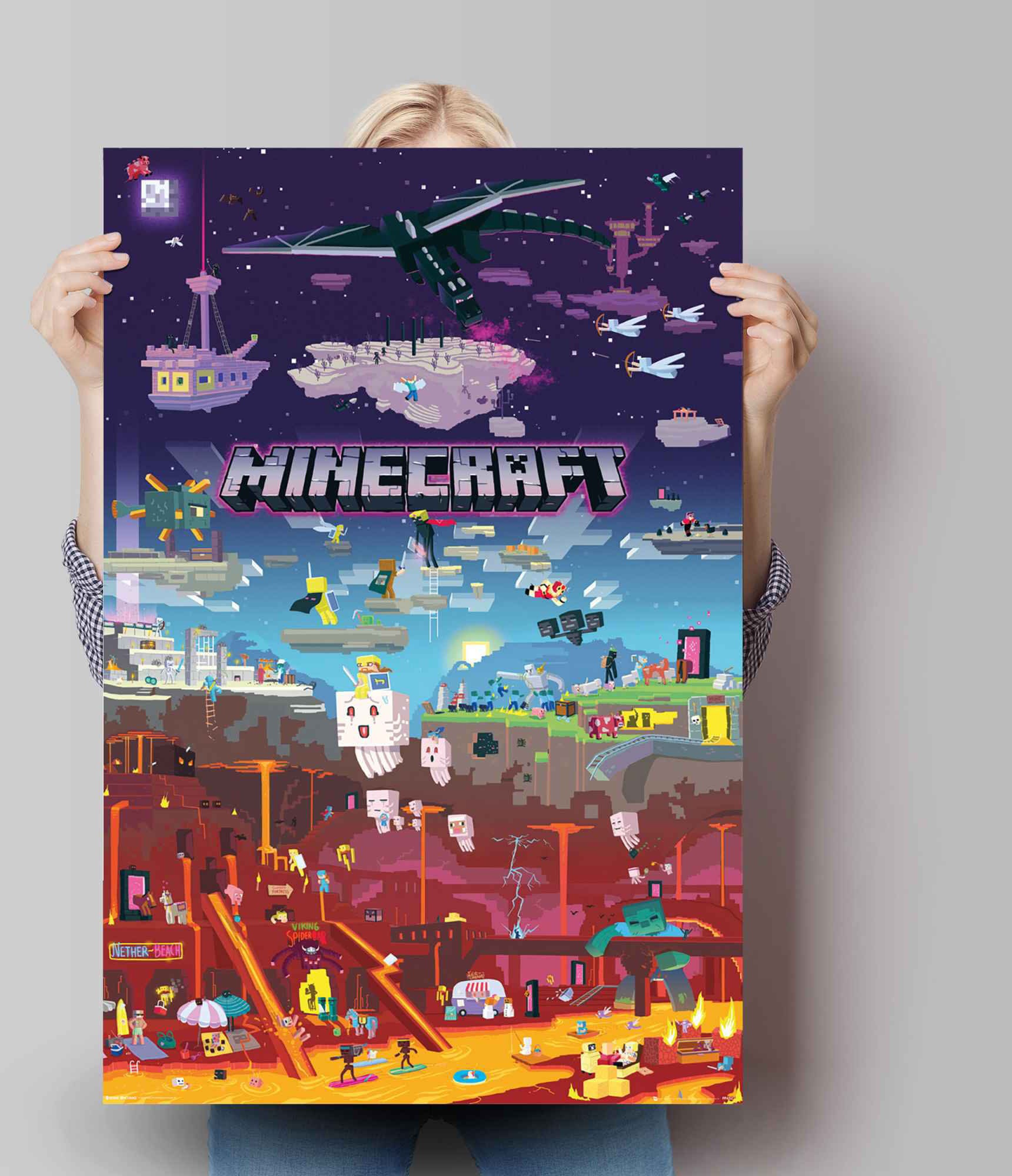 Reinders! Poster »Poster Minecraft - world beyond«, Spiele, (1 St.)