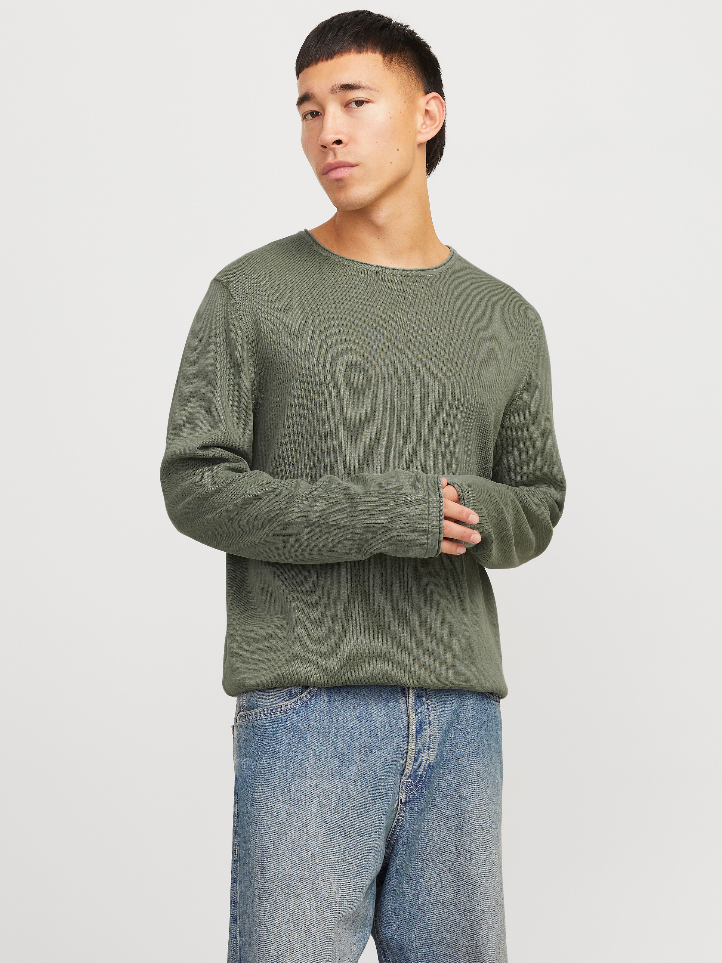 Jack & Jones Strickpullover "JJELEO KNIT CREW NECK NOOS", mit Rundhalsaussc günstig online kaufen