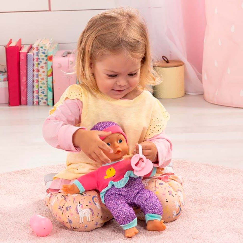 Bayer Babypuppe »Puppe, 30 cm pink/lila«, (3 tlg.)