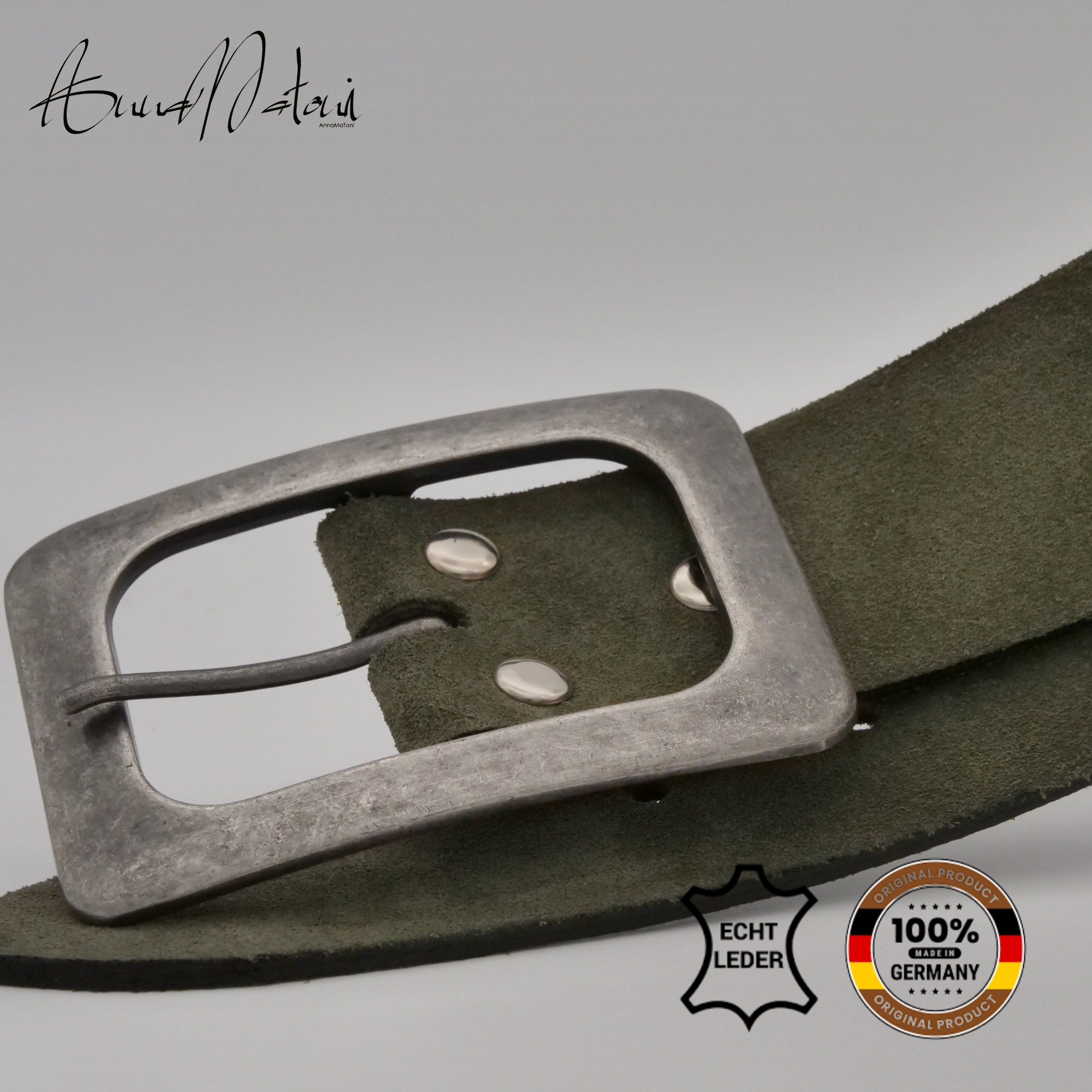 Thumbnail - AnnaMatoni Ledergürtel "AnnaMatoni Damen Ledergürtel in hochwertigem Velour Leder 4cm"