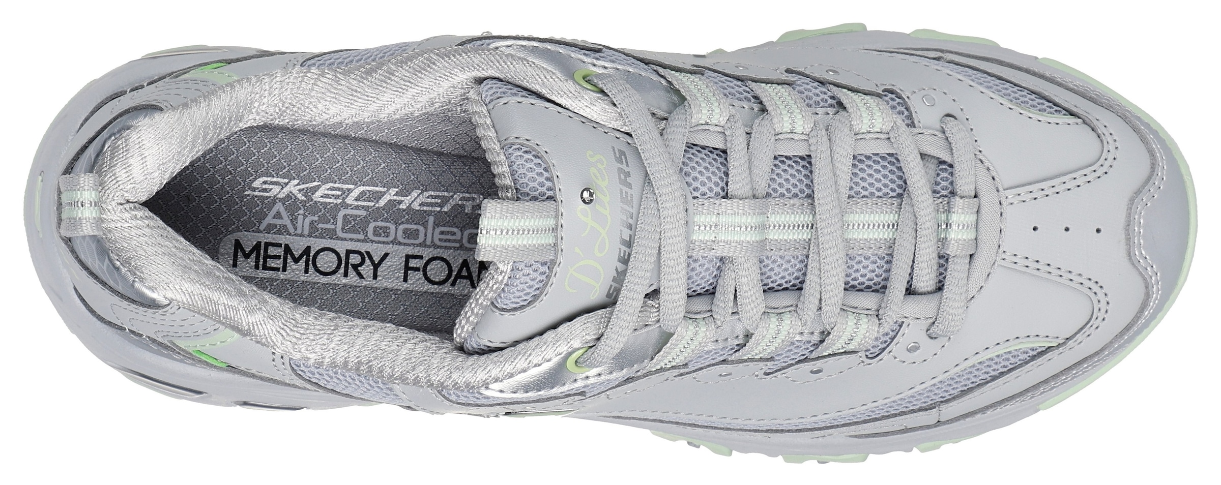 Skechers Sneaker »D'LITES-CHROMATIC«, Plateausneaker, Schnürschuh mit Metallic Einsätzen