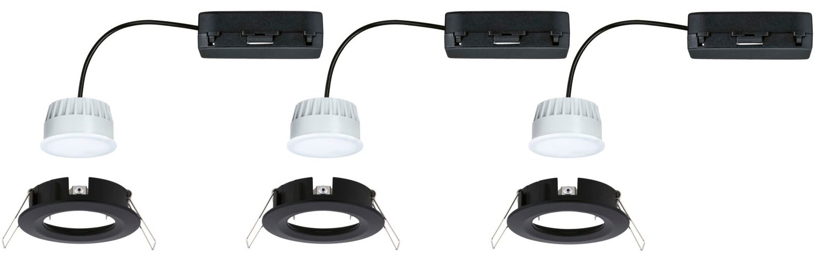 Paulmann LED Einbauleuchte »LED Einbauleuchte Nova Coin IP44 rund 78mm«, 3 flammig, Leuchtmittel LED-Modul | LED fest integriert, Memoryfunktion, Farbwechsler, Farbsteuerung, Dimmer, Smart Home
