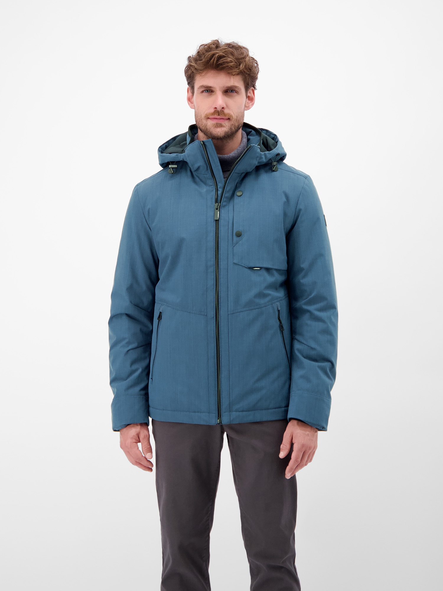 LERROS Blouson »LERROS Herren Blouson in Stukturoptik«, mit Kapuze, Wasser- und windabweisend