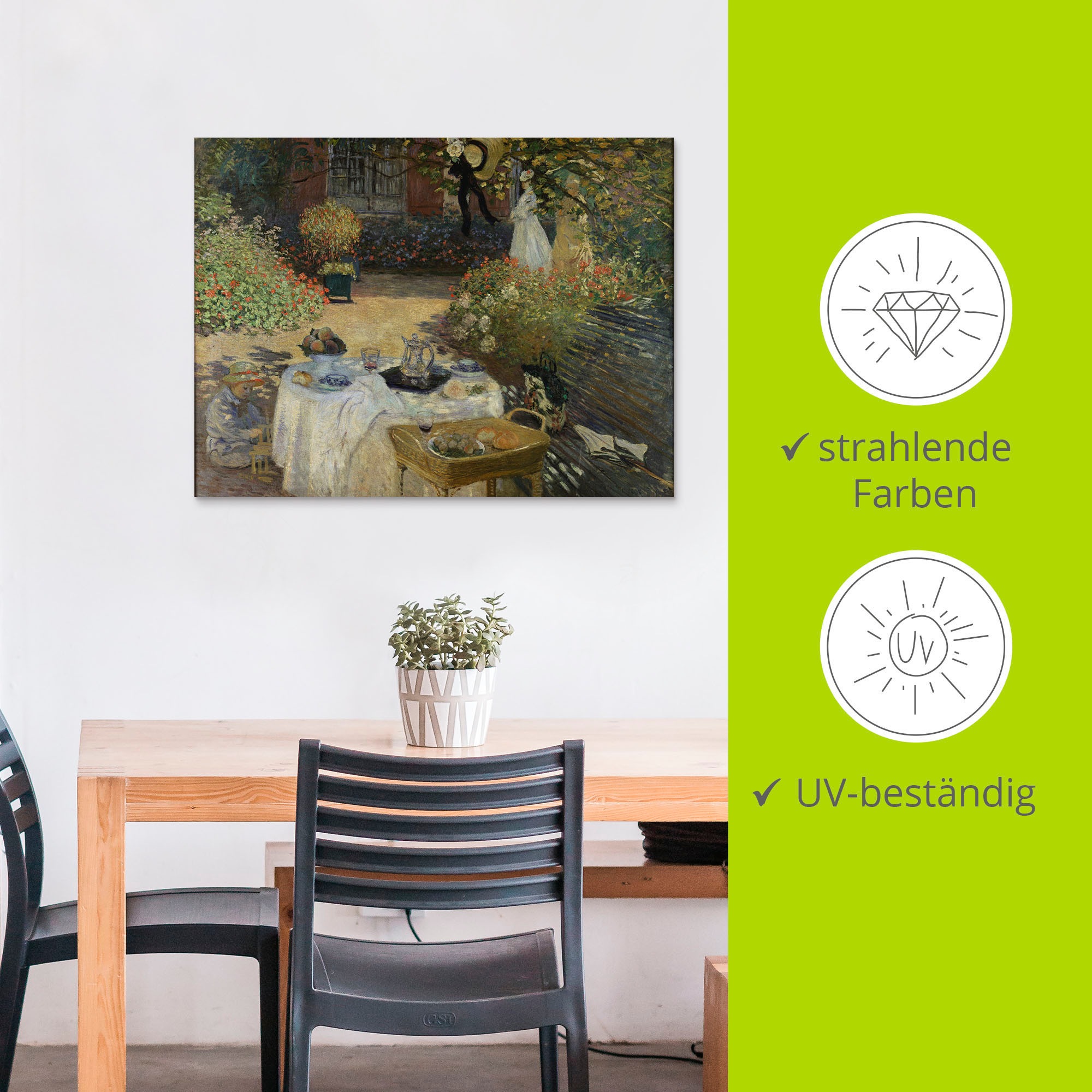 Artland Wandbild »Im Garten Claude Monets in Argenteuil«, Garten, (1 St.), als Alubild, Outdoorbild, Leinwandbild, Poster in verschied. Größen