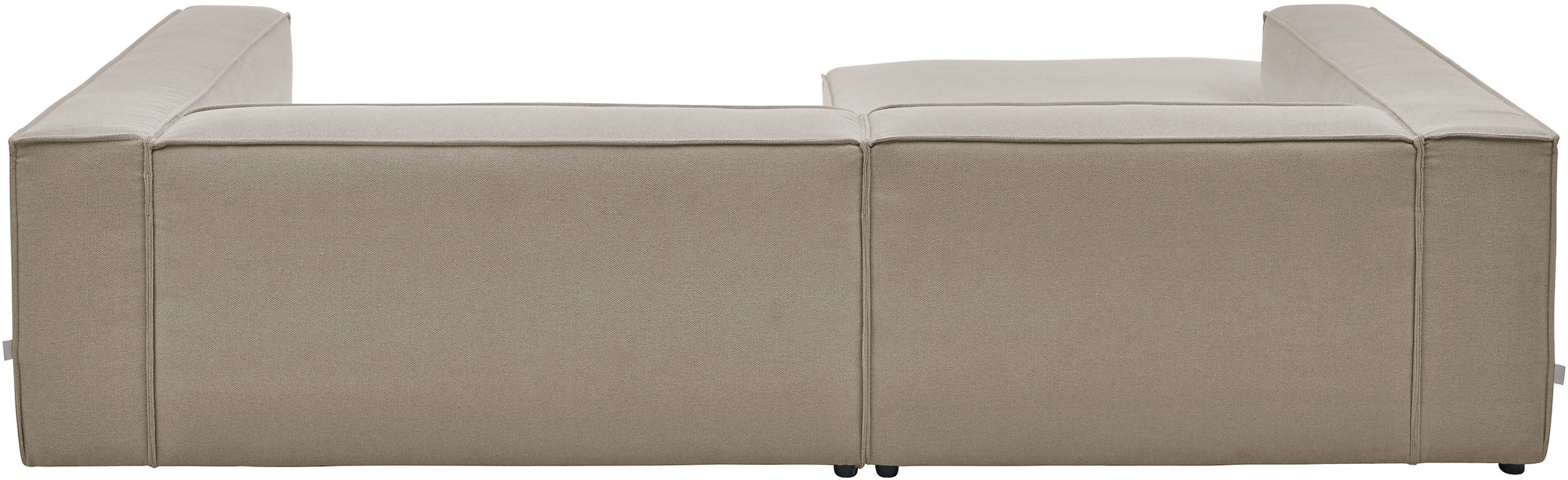 LeGer Home by Lena Gercke Ecksofa »PIARA XXL, Big-Sofa in Cord oder Leinenoptik, L-Form, mit Kedernaht«, wahlweise Ottomane rechts/links, schwarze Füße, extra tiefe Sitzfläche