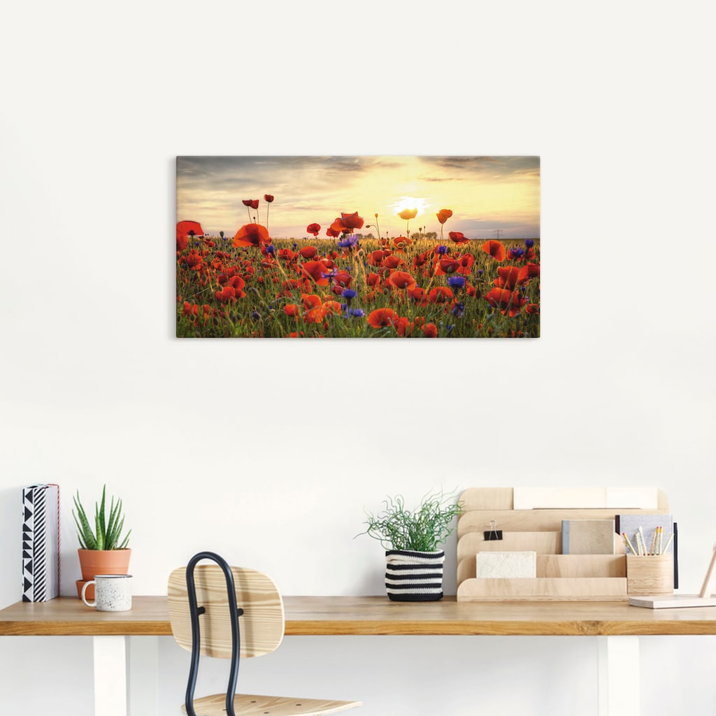 Artland Wandbild »Mohnblumen«, Blumen, (1 St.)