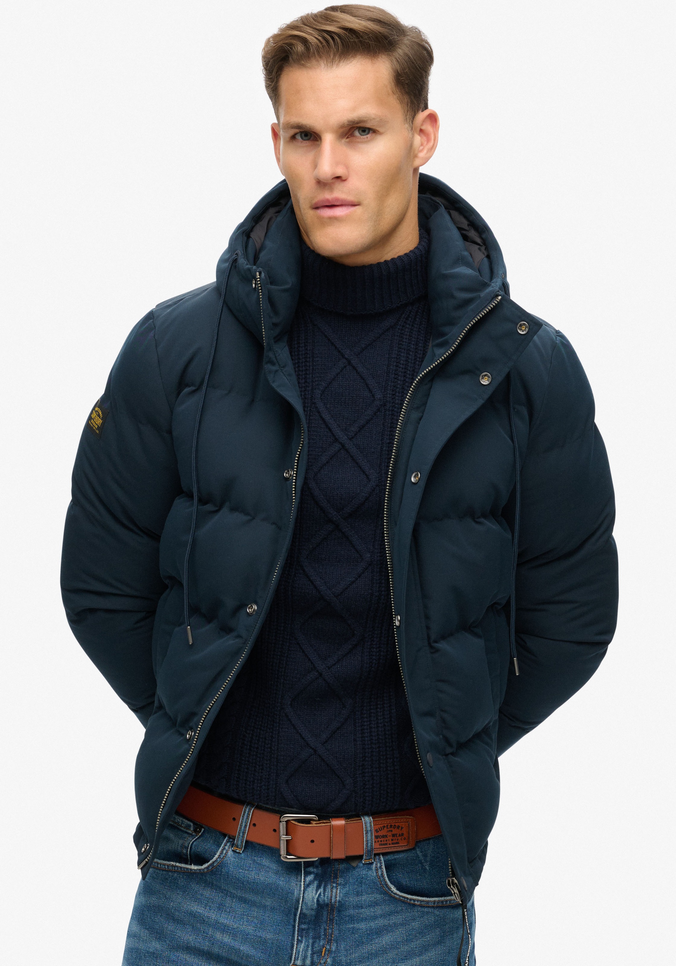 Superdry Steppjacke "Everest Hooded Puffer Jacket" günstig online kaufen